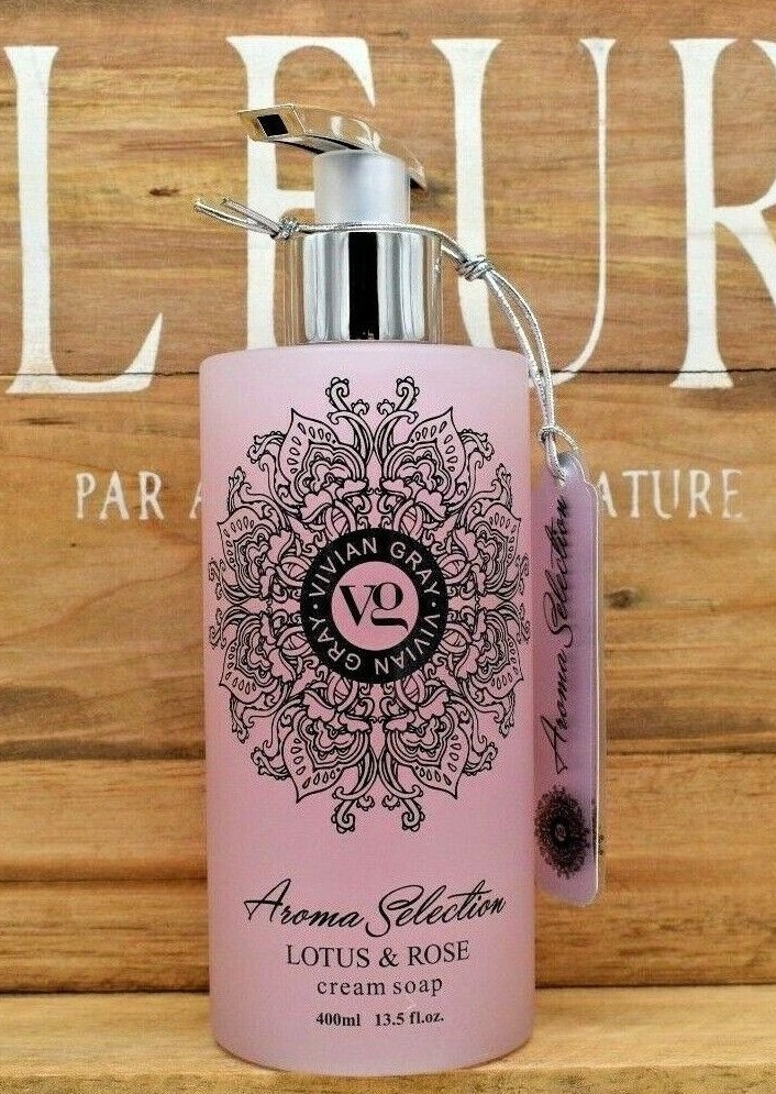 VIVIAN GRAY Aroma Selection Lotus & Rose Cream Soap 400 ml. Made in Germany