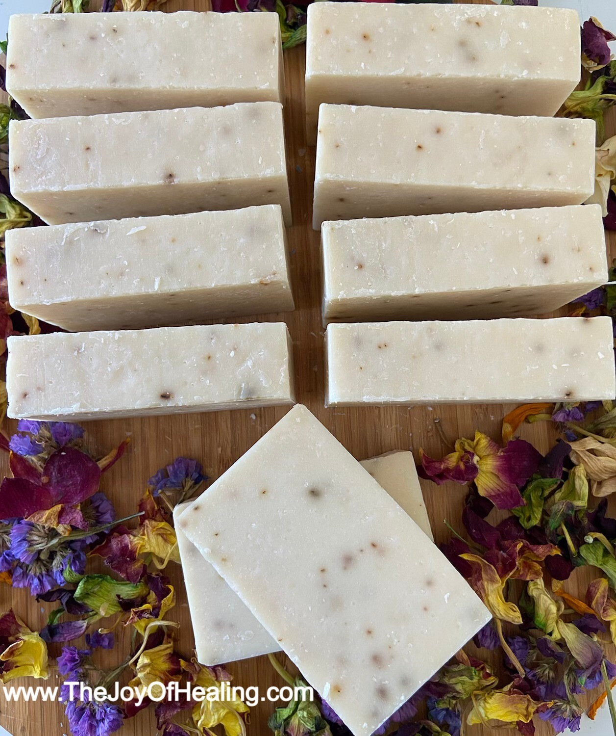Spearmint Basil Scrub Shea Butter Natural Handmade Cold Process Bar Soap