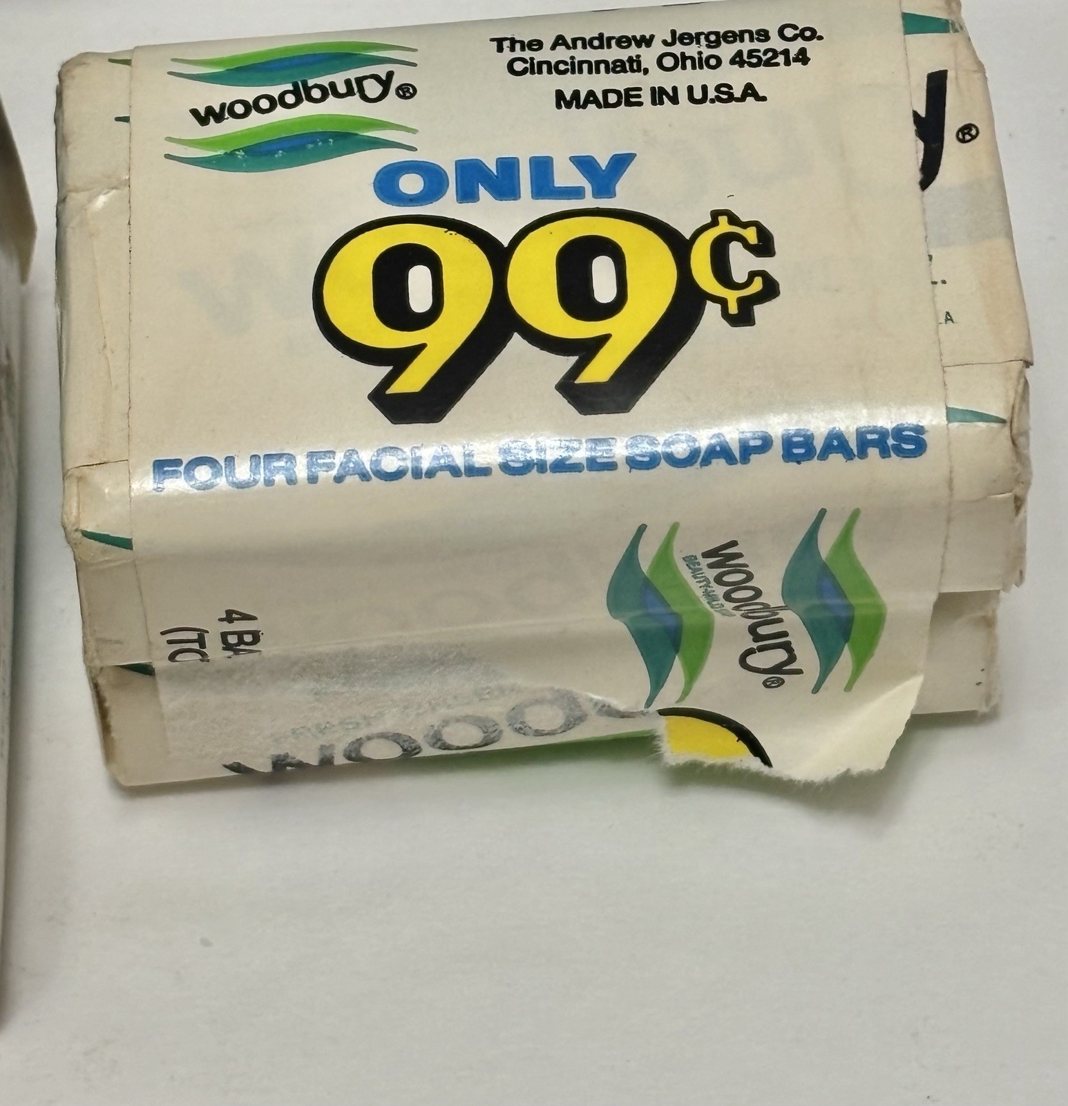 Vintage 4 Bars Woodbury Fresh Green Beauty-Mild Soap. New – Movie Prop 1970s USA