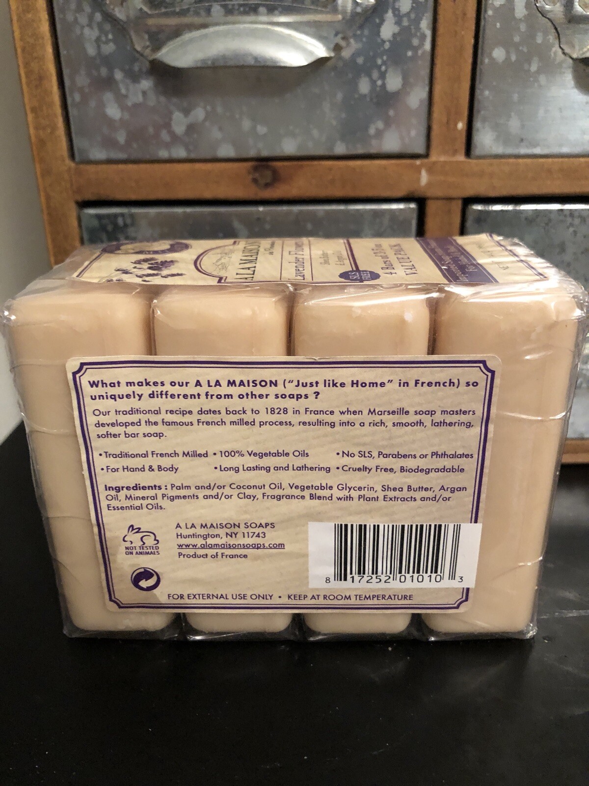 A La Maison de Provence Hand Body Bar Soap Lavender Flowers 4 Bars 3 5 oz