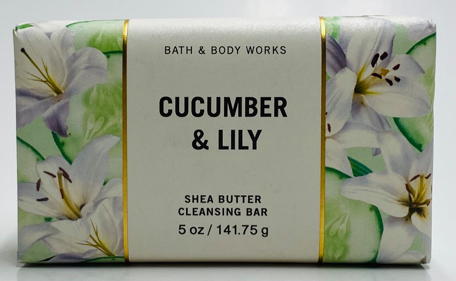 1 Bath & Body Works CUCUMBER LILY Shea Butter Cleansing Bar Soap Wash (5 oz)