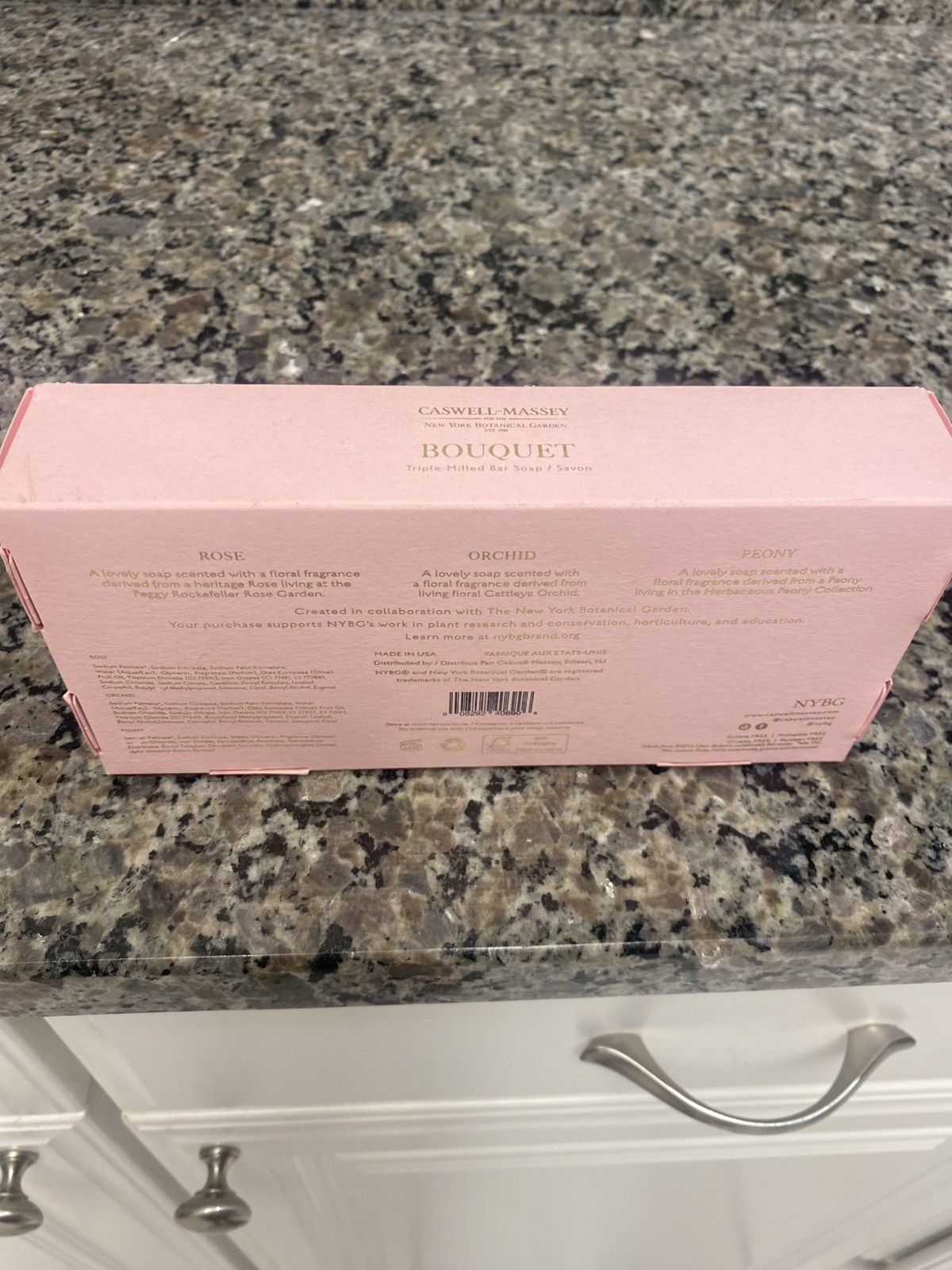Caswell Massey NY Botanical Gardens Bouquet Soap Set 3 Peony, Orchid , Rose New!