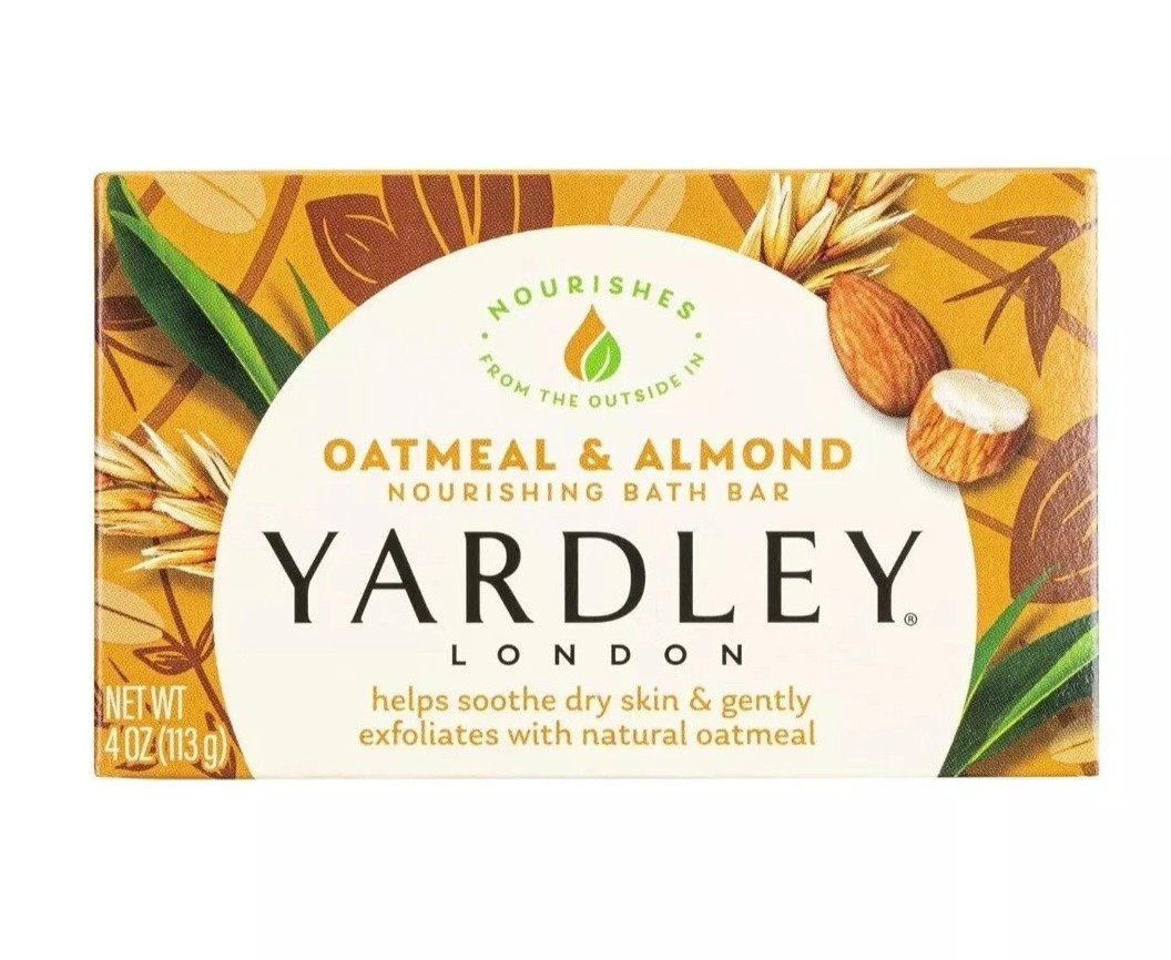 NEW! YARDLEY LONDON (4.0 Oz.) 113g ●OATMEAL & ALMOND● Nourishing Bath Bar🫧