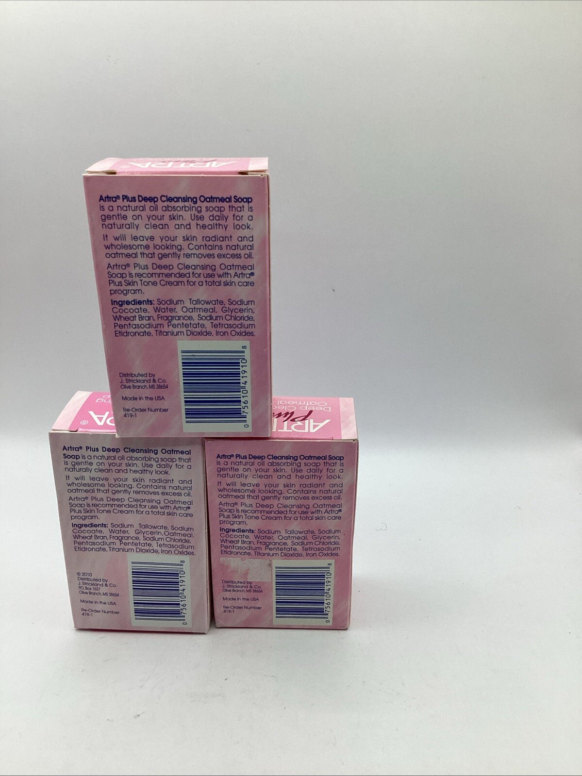 Lot of 3 Artra Plus Deep Cleansing Oatmeal Soap 3.6 oz each NEW