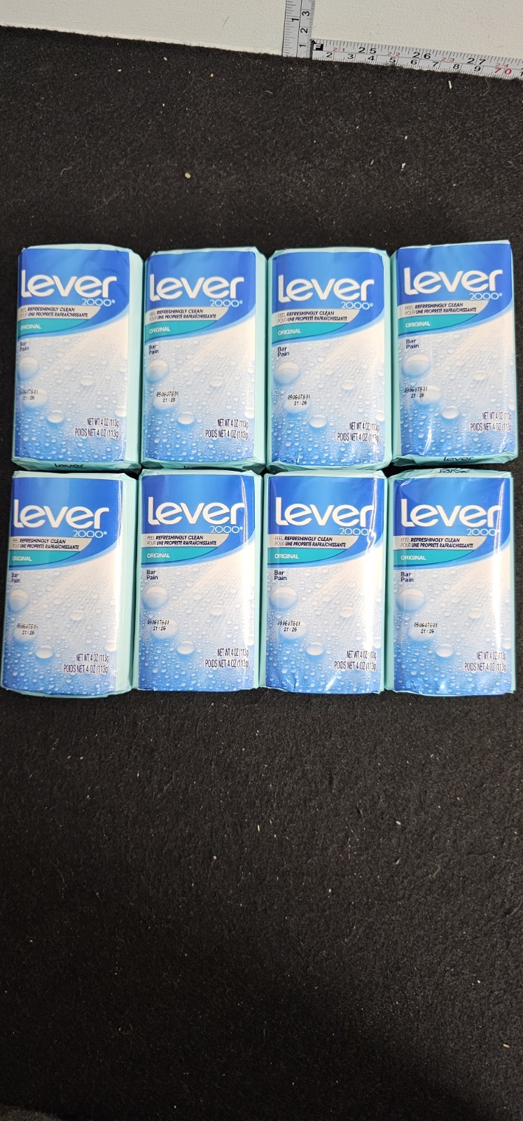 Lever 2000 Bar Soap 4 Oz Original Scent Set of 8 Unilever Refreshing Clean B2