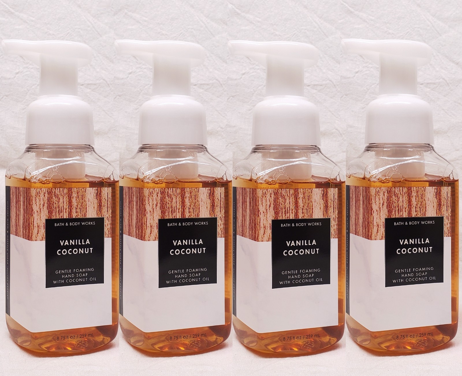 4 Bath & Body Works VANILLA COCONUT Foaming Hand Soap
