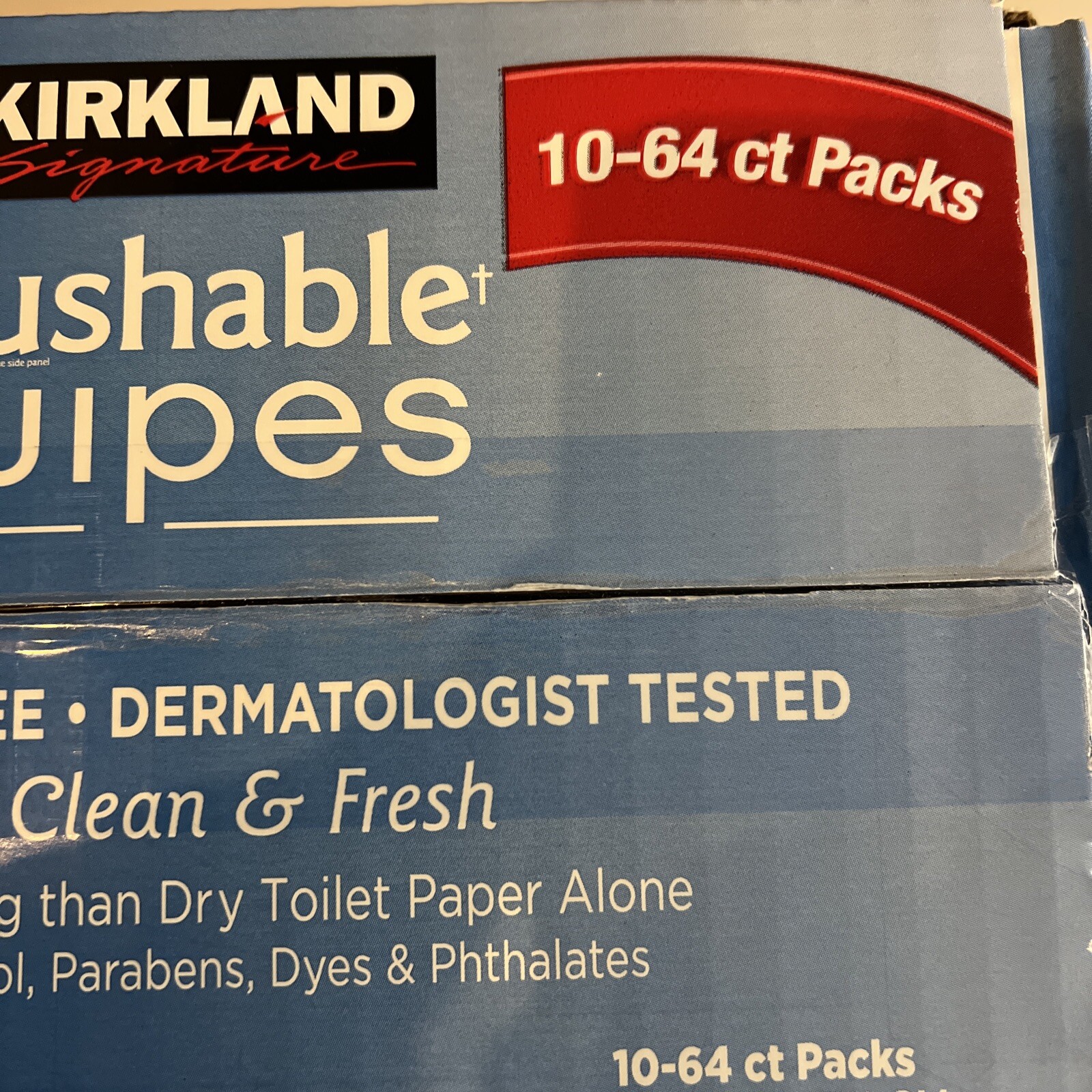 Fresh Kirkland Signature Moist Flushable Wipes – Unscented, 640 Wipes, Cleans