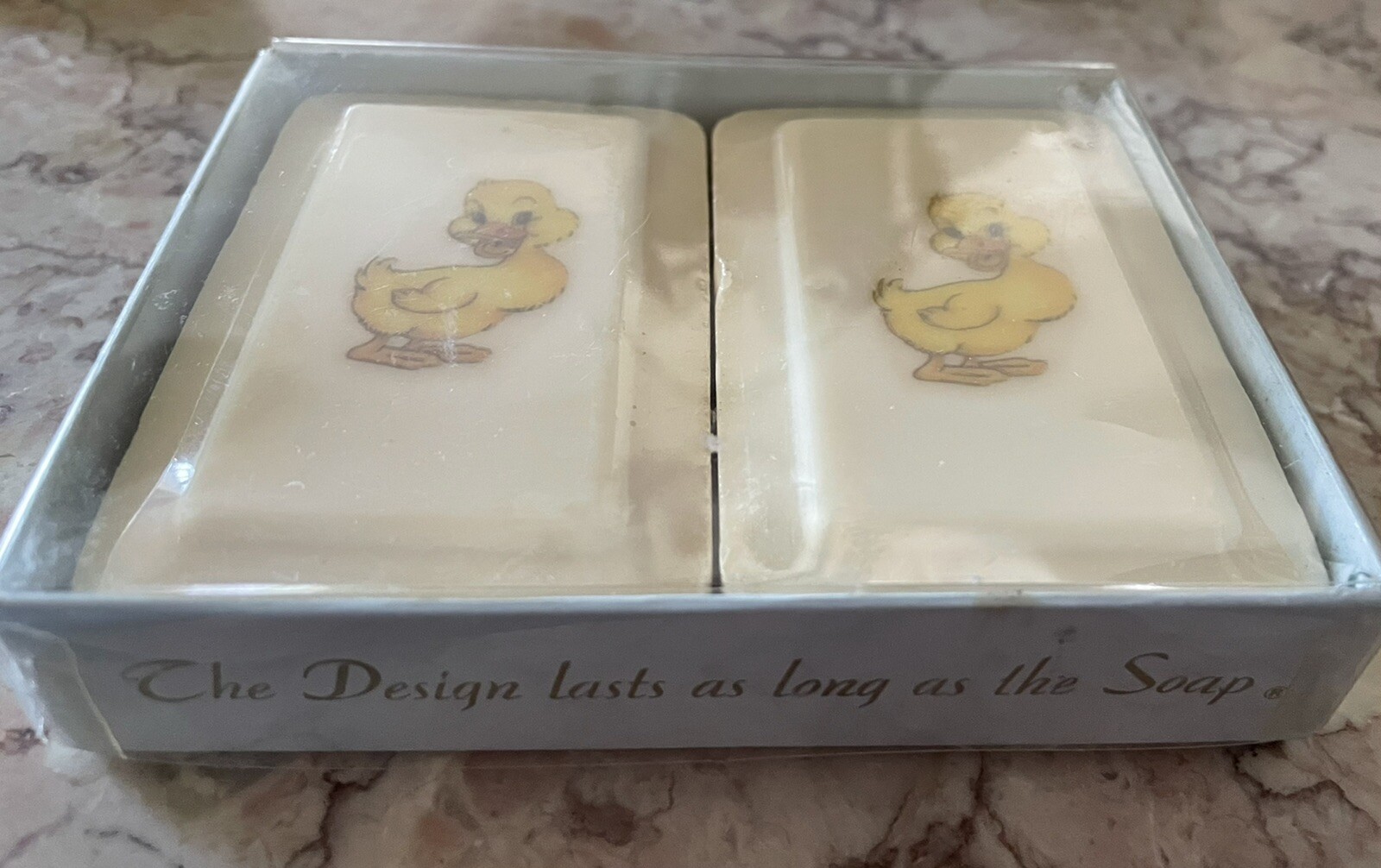 2 Vintage KATHERINE GRAY, INC. Duck Soaps French Milled Decal Boxed