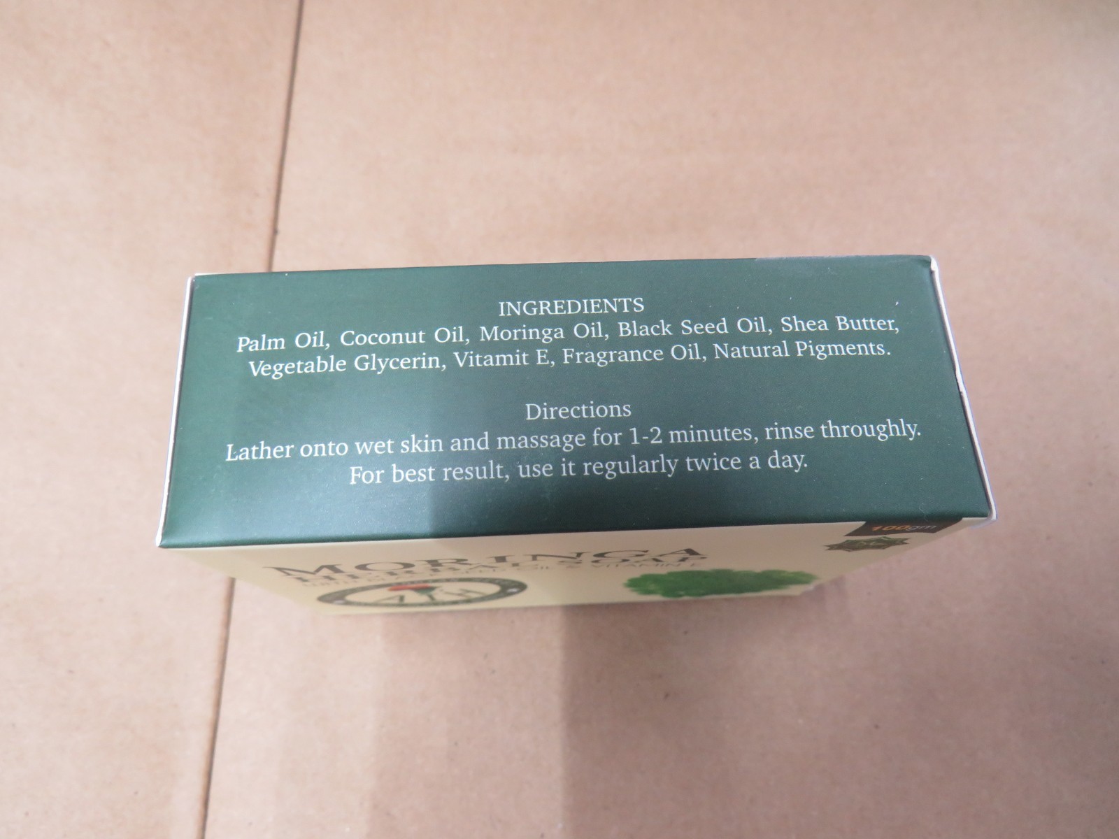 Moringa herbal bar soap with Black seed oil & vitamin E African Indian Herbs