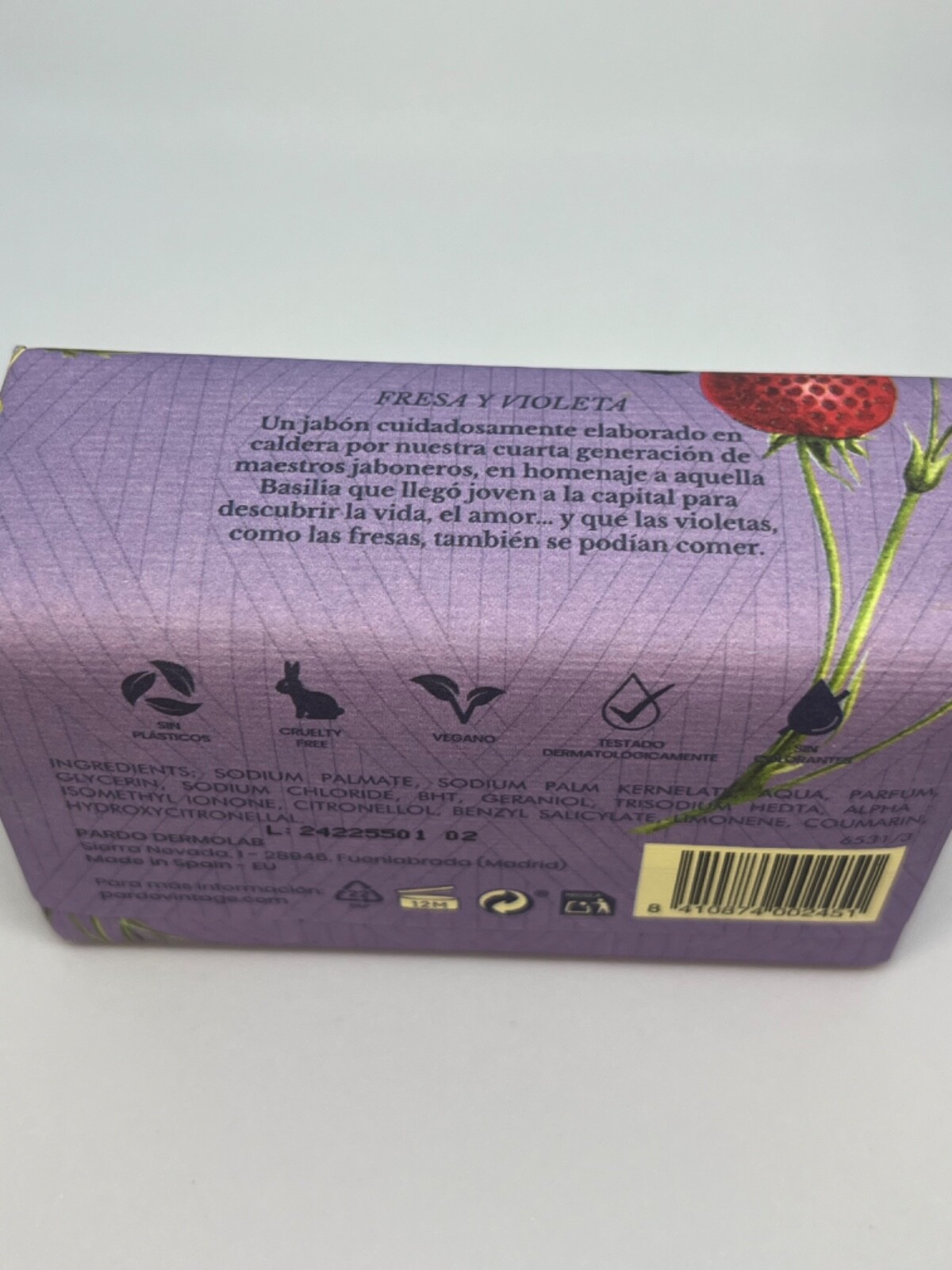 Pardo Vintage “Camino a Madrid” Perfumed Soap, Spain Souvenir Gift for her