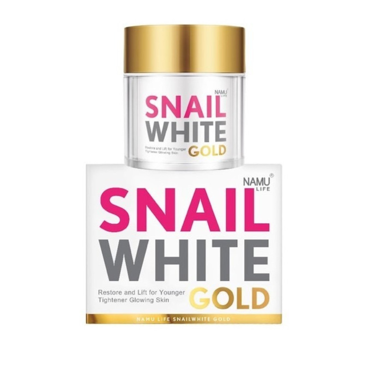 Snail White Whipp Soap Gold & Face Cream Duo Set Brightening Skincare Gift