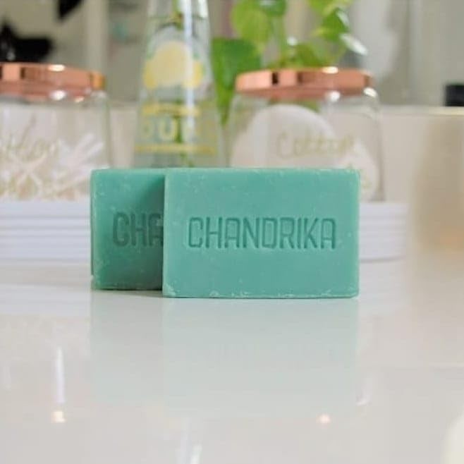 Chandrika Bath and Body Ayurvedic Bar 1 Count (Pack of 10), forest green