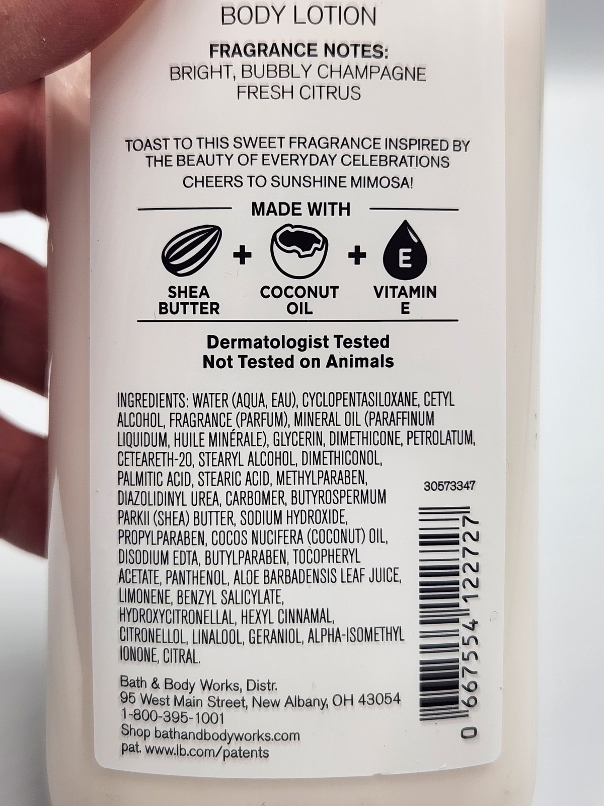 Bath & Body Works Sunshine Mimosa 24 Hour Moisture Body Lotion 8 fl oz Shelf