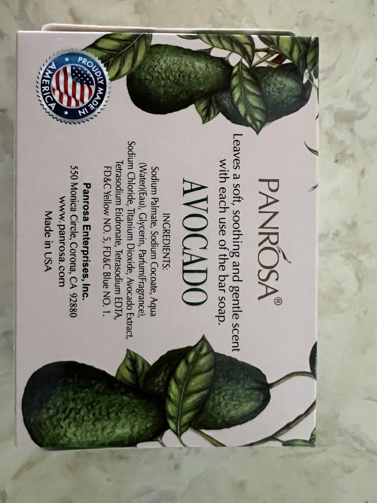 Panrosa Fruit Essence Bar Soap. Avocado 3.5 Oz