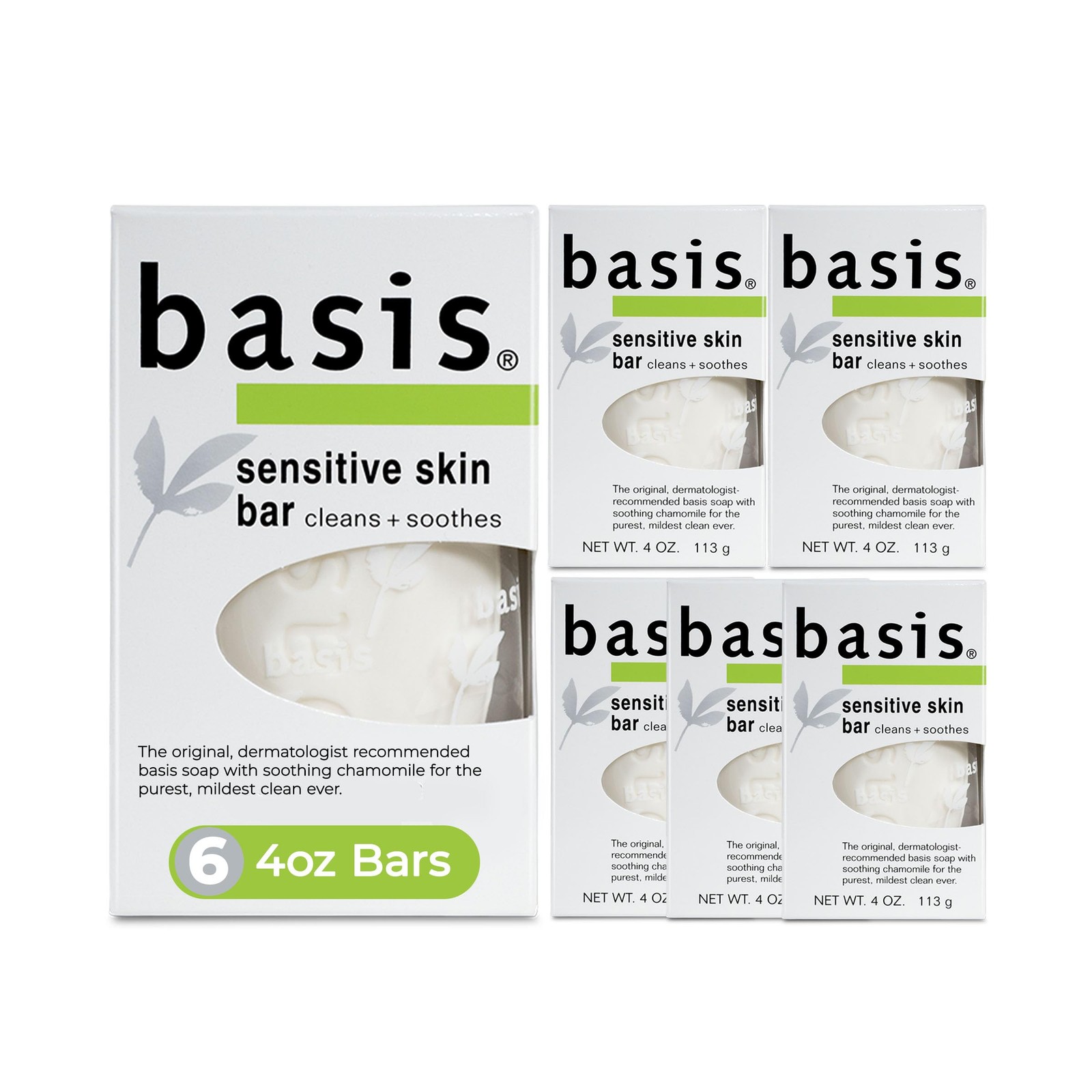 Sensitive Skin Bar Soap for Body, Hands and Face, Unscented Soap Bar for Sens…