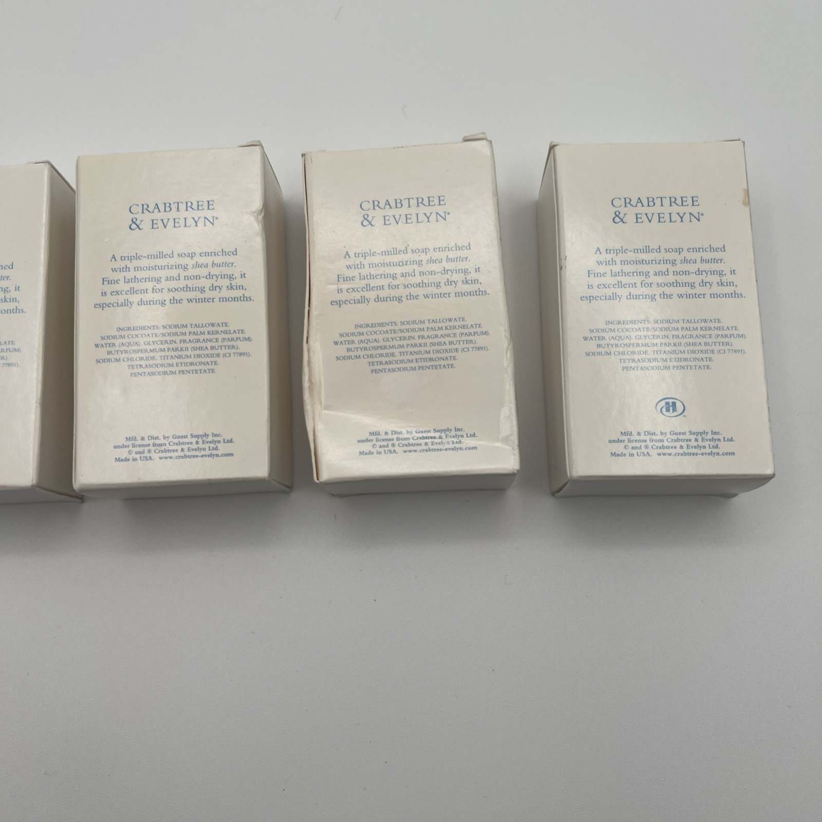 Crabtree & Evelyn LA SOURCE Moisturizing Soap Shea Butter Travel Size | Lot of 4