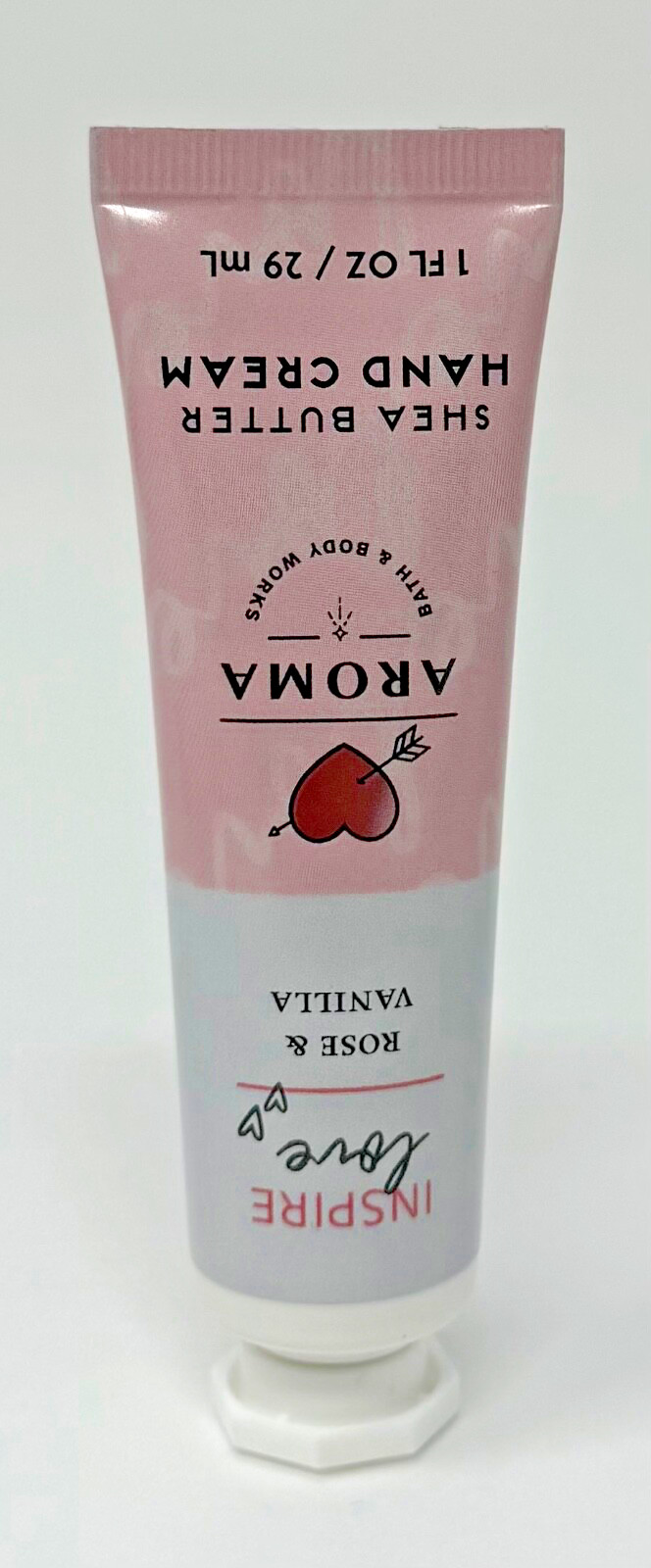 2 NEW BATH & BODY WORKS INSPIRE LOVE ROSE VANILLA HAND CREAM LOTION TRAVEL 1OZ