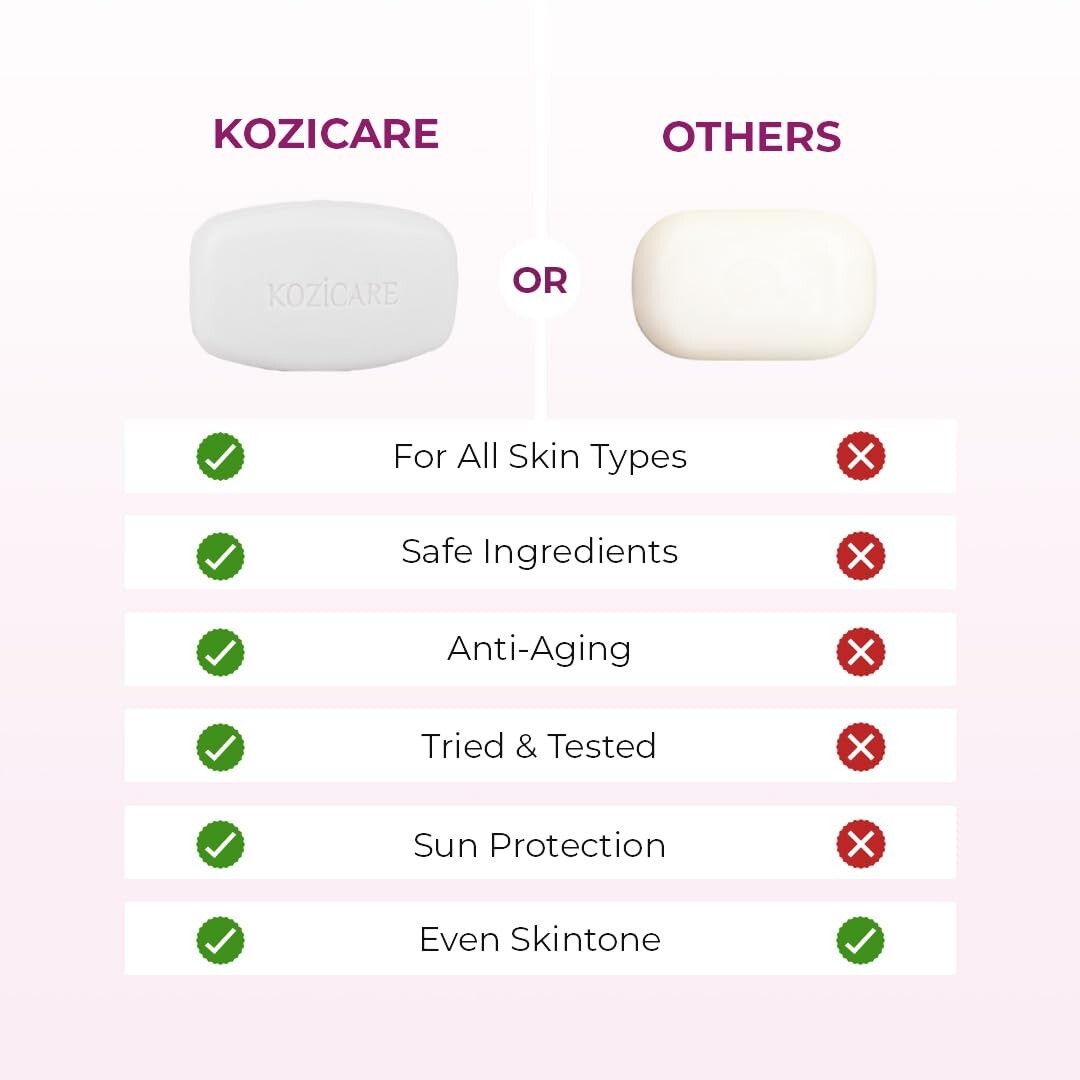 Kozicare Kojic Acid Soap Pack of 3 X 75g | Brightening | Tan Removal | 2026