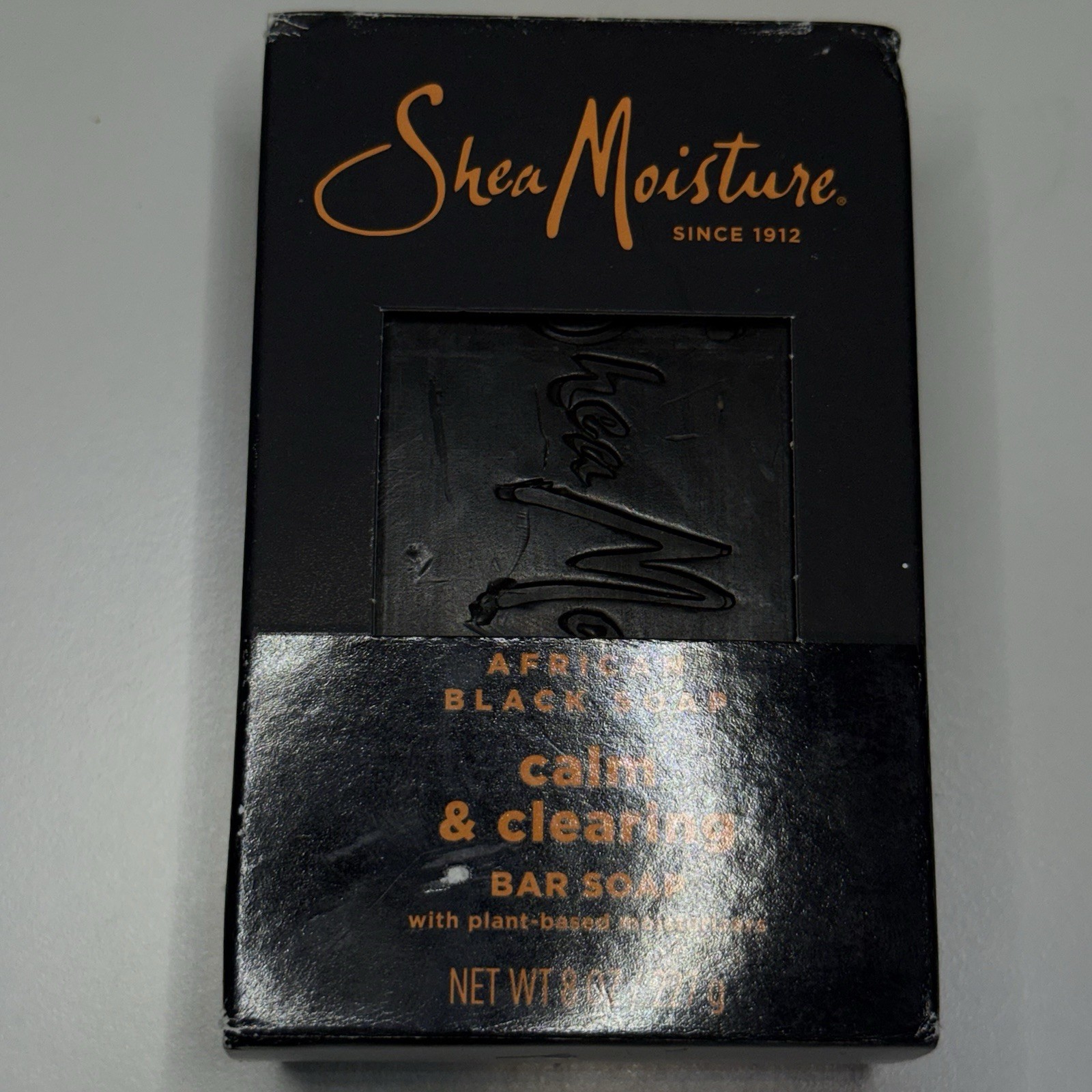 BRAND NEW IN BOX 8 oz. Shea Moisture African Black Soap Calm & Clearing Bar Soap