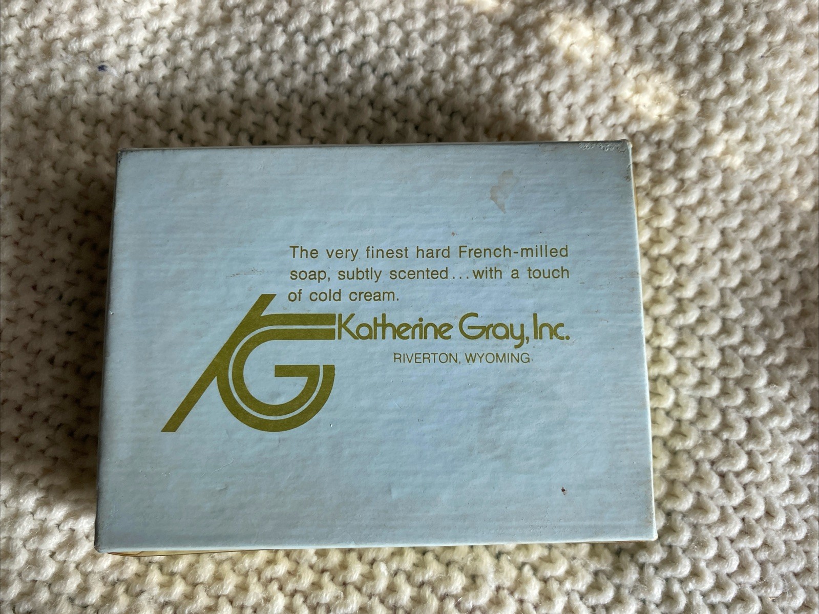 Vtg KATHERINE GRAY, INC,Riverton, WY Set Of 2 Cat Design Bar Soaps New in Box