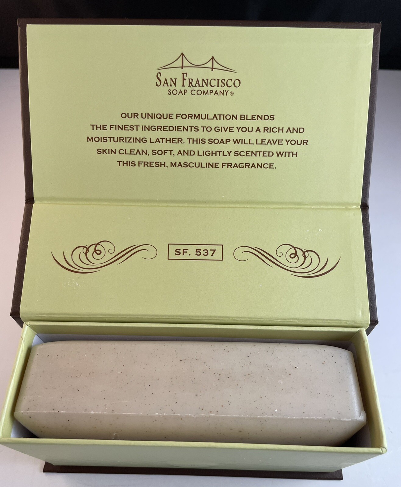 Man Bar-Cardamom+Juniper￼￼fragrance 10oz.soap Bar-San Francisco Soap Company￼