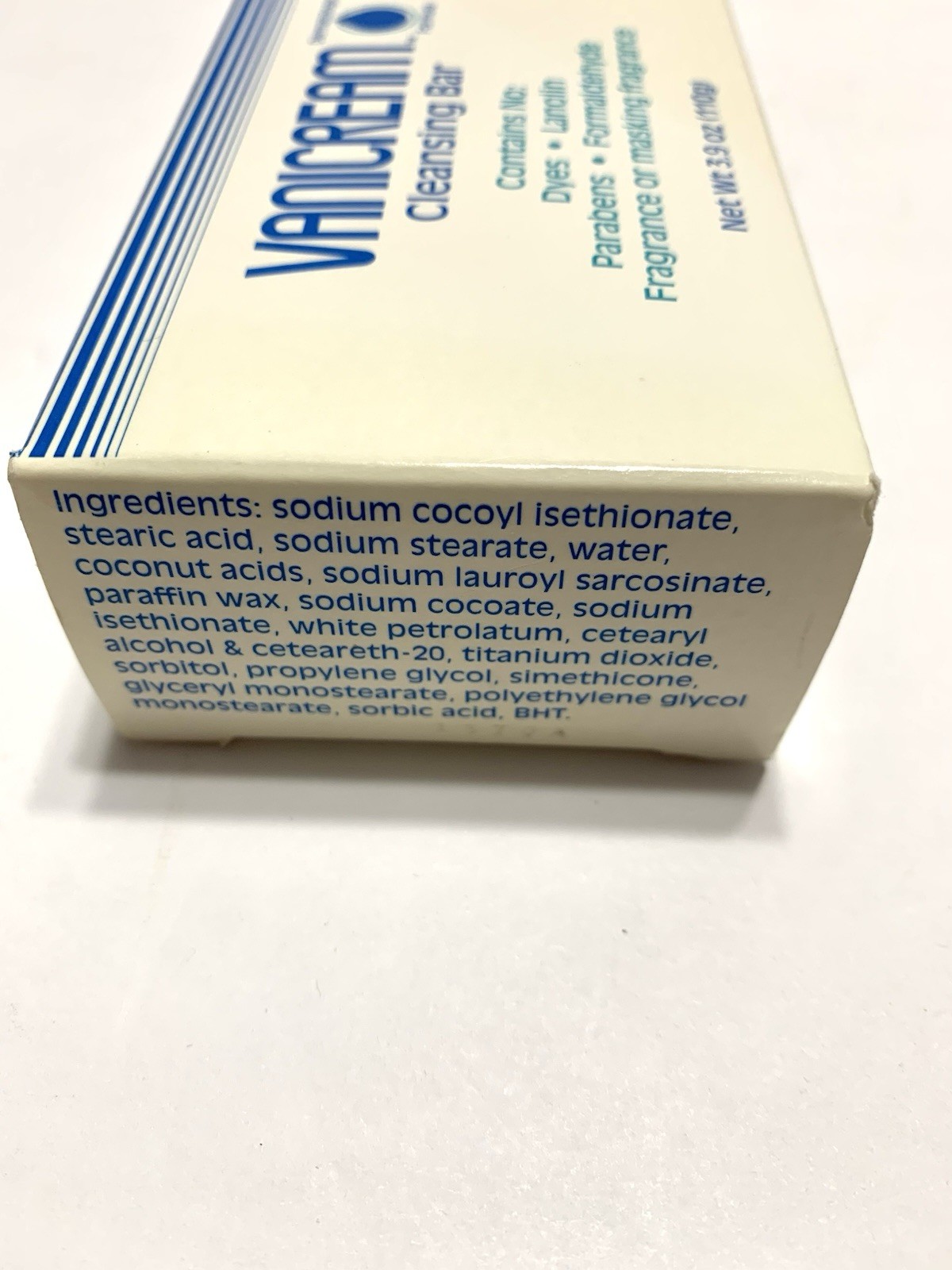 Vanicream Cleansing Bar for Sensitive Skin Dermatologist Tested 3.9 oz