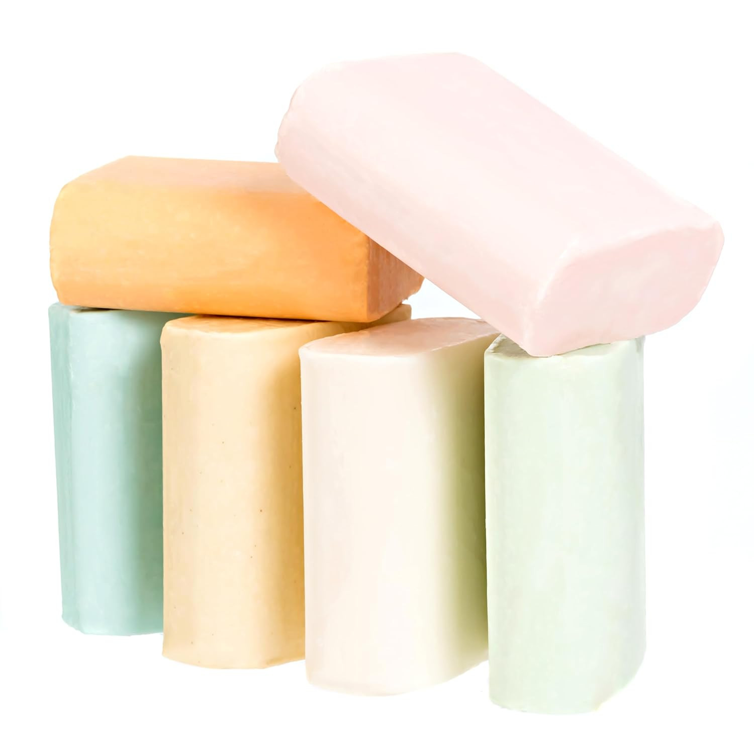 Bar Soap W/All Natural Bentonite Clay (6 Bars) Made in USA, Vegan Moisturizing f