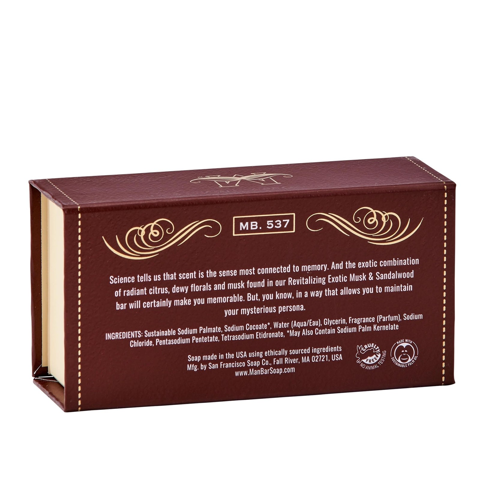 Exotic Musk And Sandalwood Fragrance Man Bar – Revitalizing – No Harmful Chem…