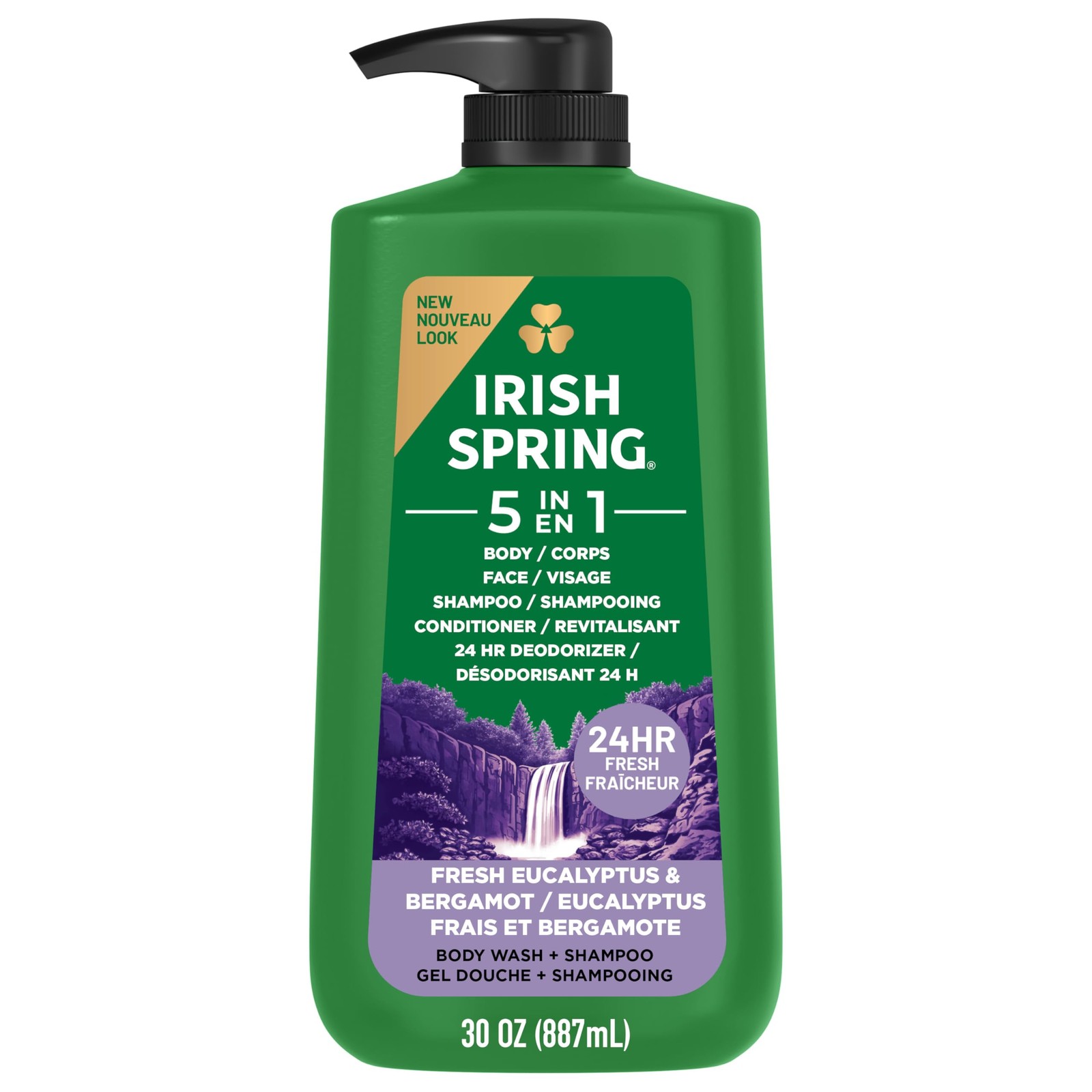 Irish Spring 5 in 1 Moisturizing Body Wash for 30 Ounce (Pack of 1), 5 1