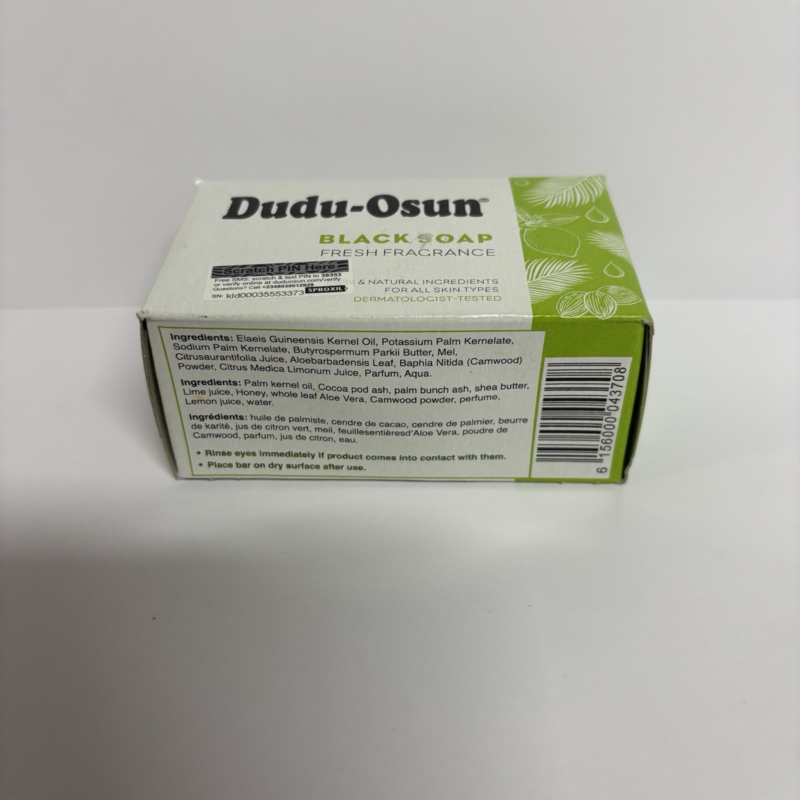 Dudu-Osun African Black Soap Fresh Fragrance 150g Natural Bar Sealed New