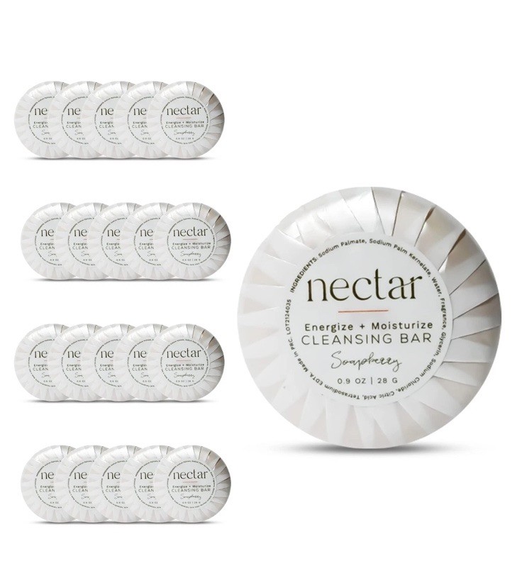 Nectar Bulk Cleansing Bar Round 99 Count, 0.9 oz Hotel Soap Air BB Guest Soap