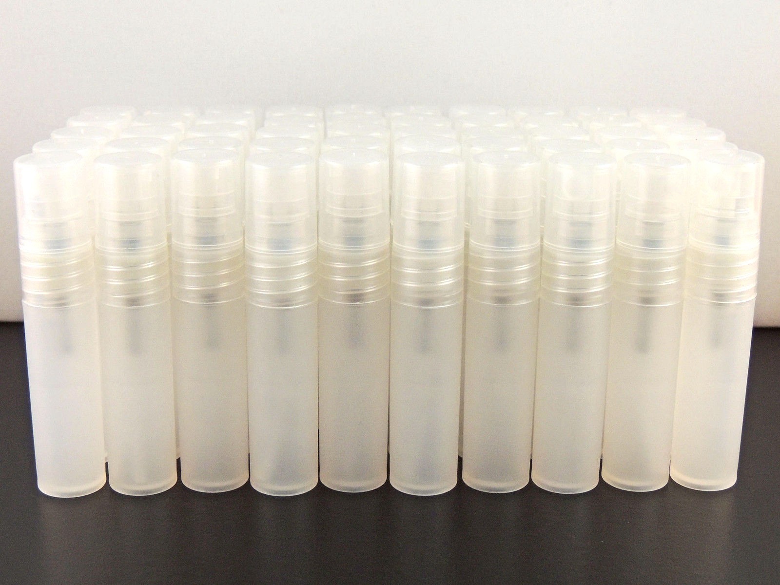 50 CLEAR PLASTIC ATOMIZER SPRAY BOTTLES 5ml .17fl oz REFILLABLE TRAVEL SAMPLES