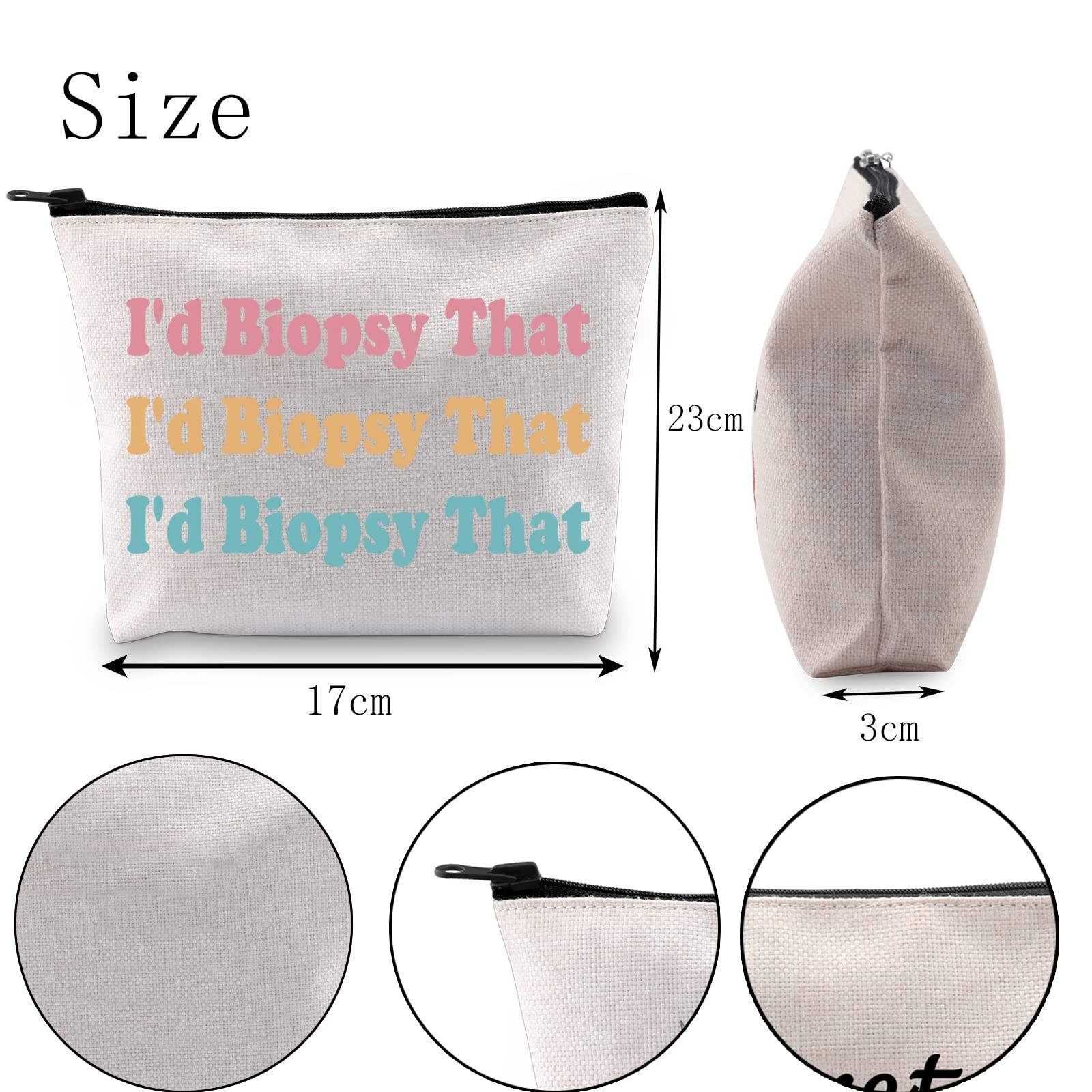 POFULL Dermatologist Work Skin Deep Gift I’d Biopsy That Cosmetic Bag Skin Do…