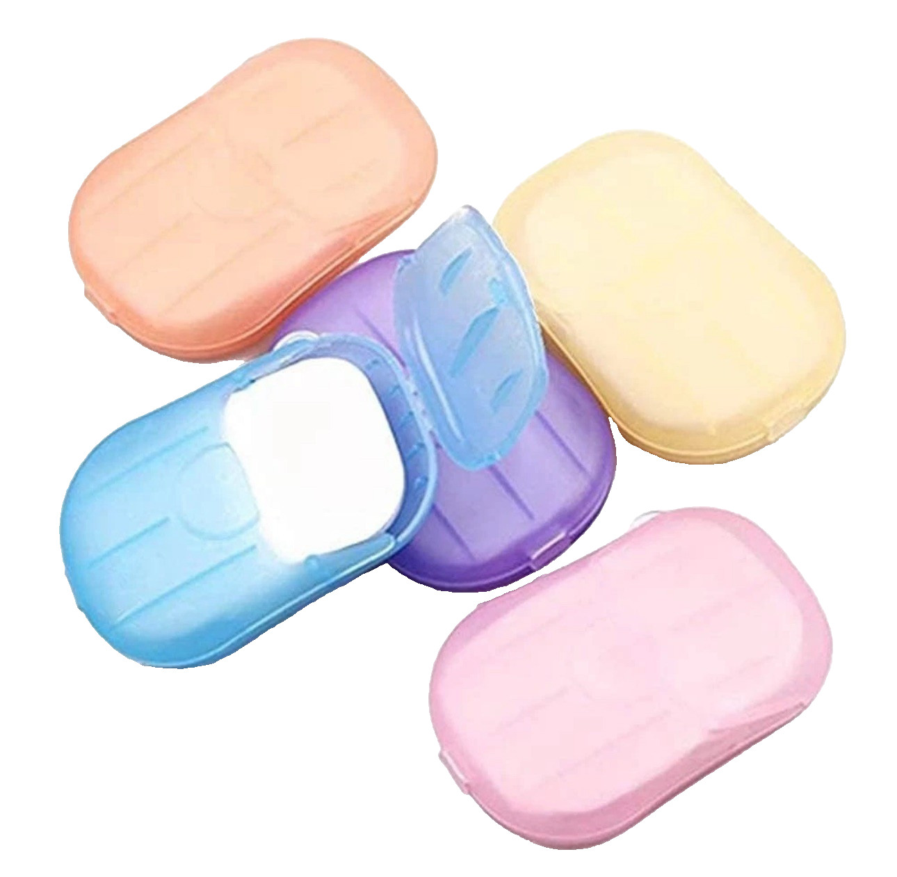 5-Travel Colorful Soap Sheets–Disposable Paper for Camping & Travel or on the Go