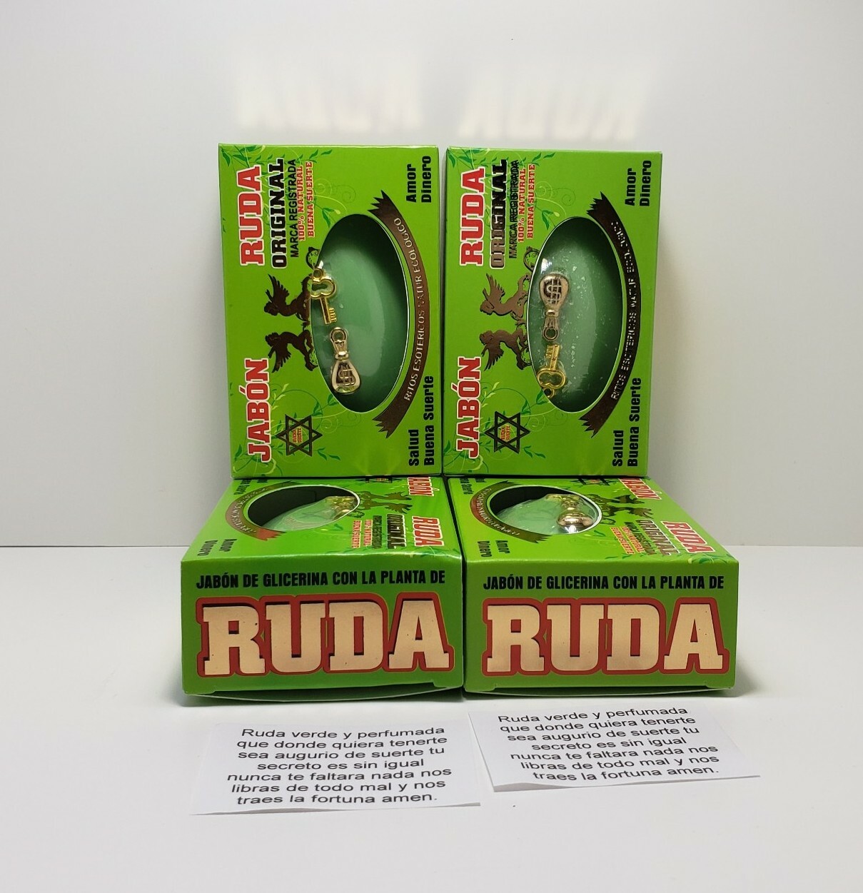 JABON DE RUDA 2 pcs/RUE SOAP PARA PROTECCION Y DINERO GRATIS AMULETO Y ORACION