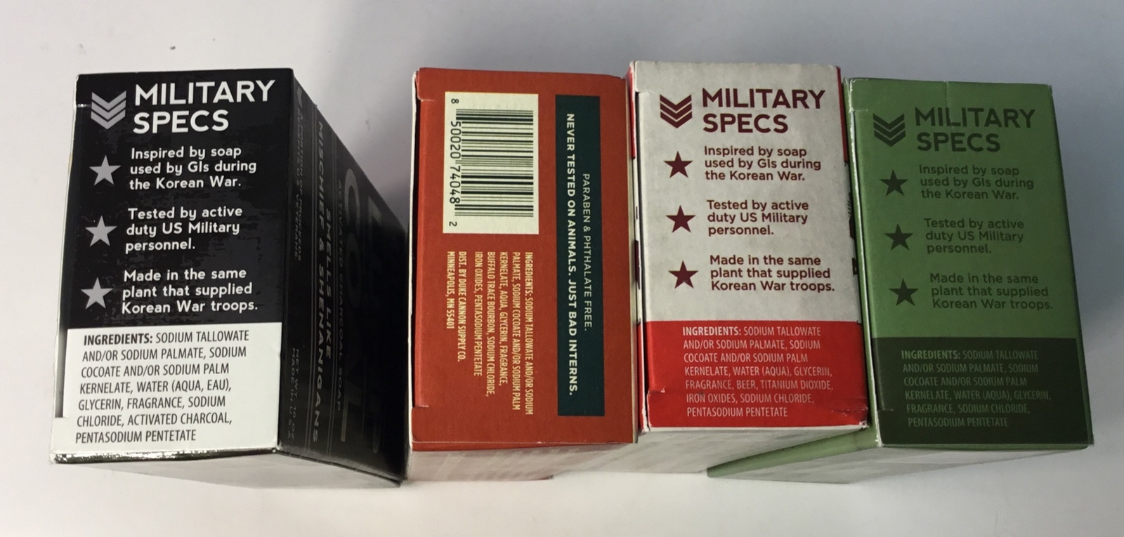 4 Various Duke Cannon Soaps