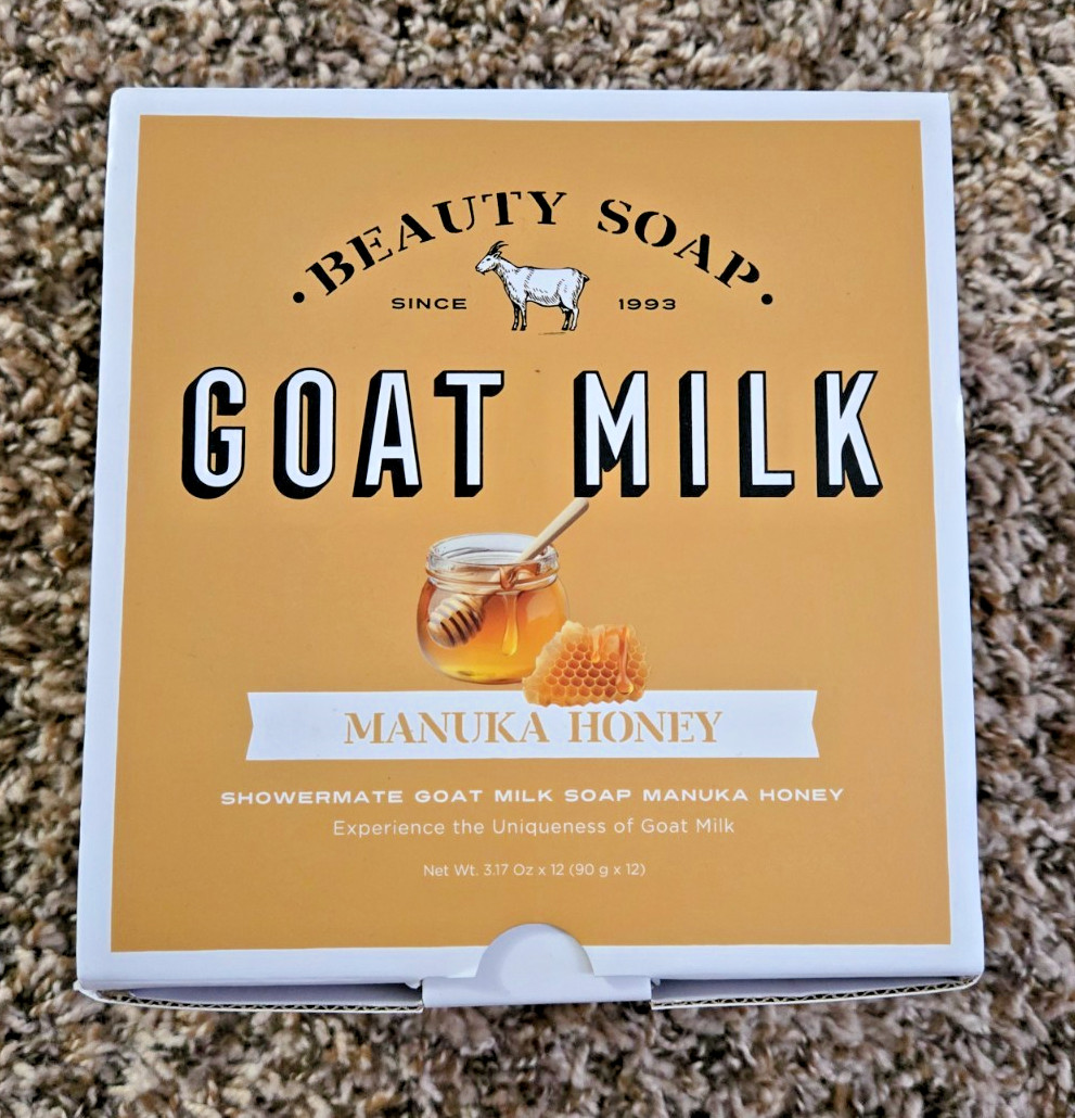 ShowerMate Manuka Honey Goat Milk Soap Lot of 12 Bars 3.17oz (38.04oz total)