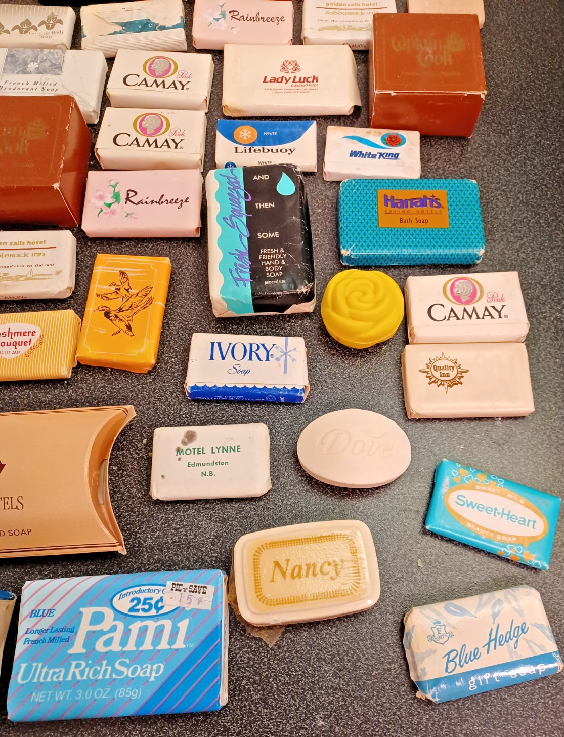 Vtg Hotel Casino+ Soap Lot Of 75 Unused Travel Size Body & Face Soap MCM graphic