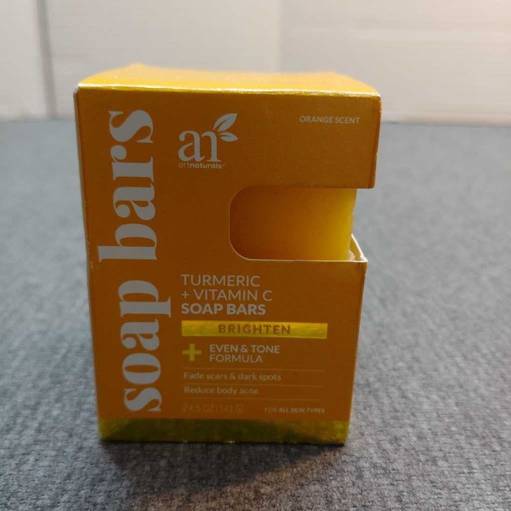 artnaturals Turmeric Vitamin C Soap Bars Brighten Even Tone Fade Scars 2x 5oz