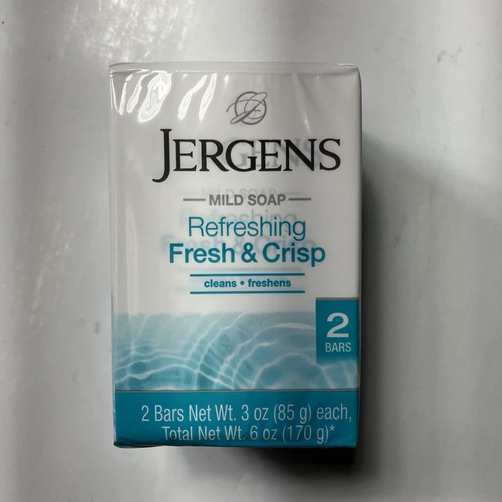 Jergens Mild Soap (3 oz) Refreshing Fresh & Crisp – Bath & Body Bar – Pack of 8