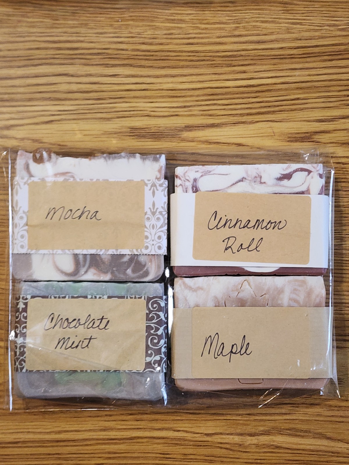 4 Pack Homemade Natural Soap Made With Coconut Oil And Olive Oil