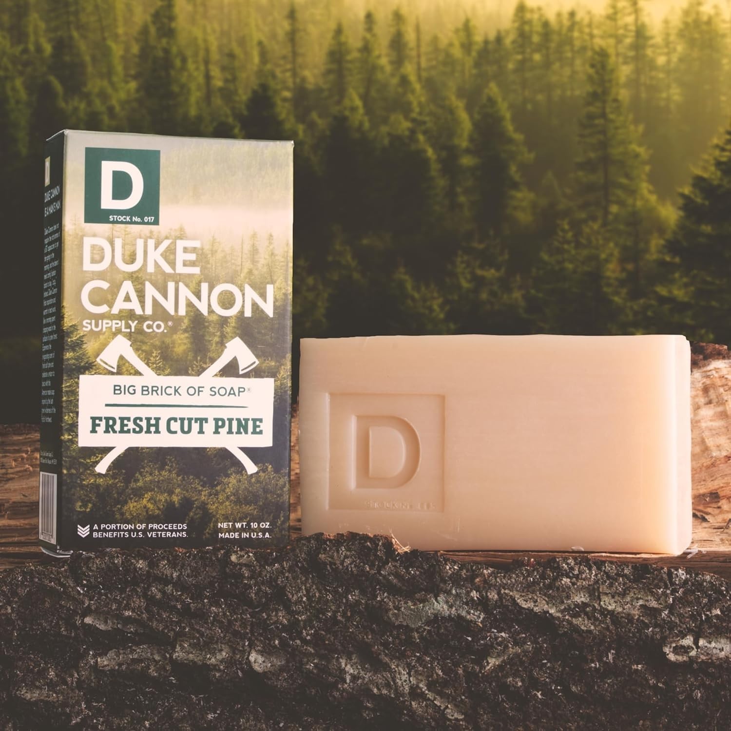 Big Brick of Soap for Men – Fresh Cut Pine Scent, Extra Large 10 oz Bars, Par…