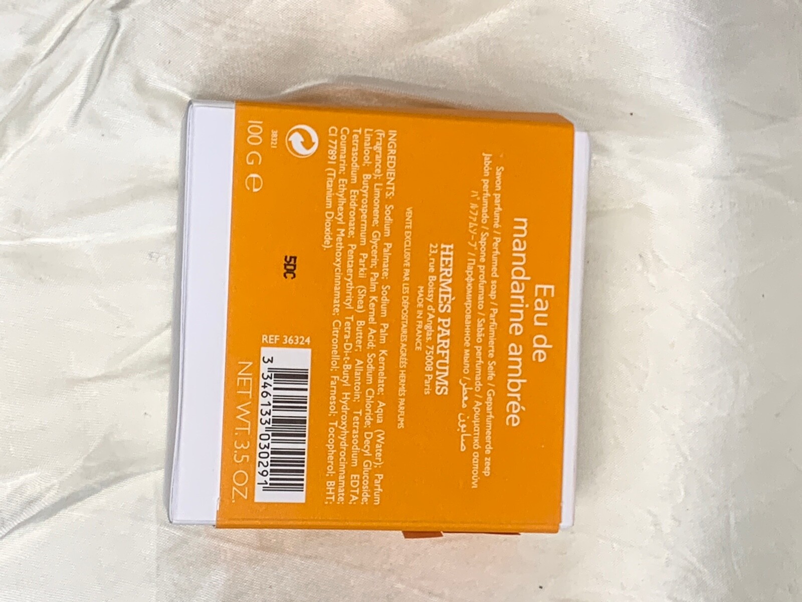 Hermes Eau de Mandarine Ambree 100g Perfumed Soap (new with box)