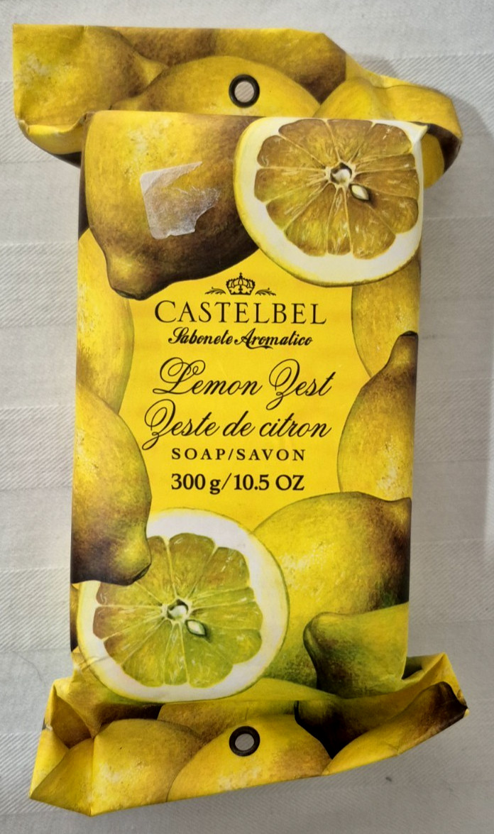 CASTELBEL Lemon Zest Fragranced Luxury Soap Bar 10.5oz/300grams