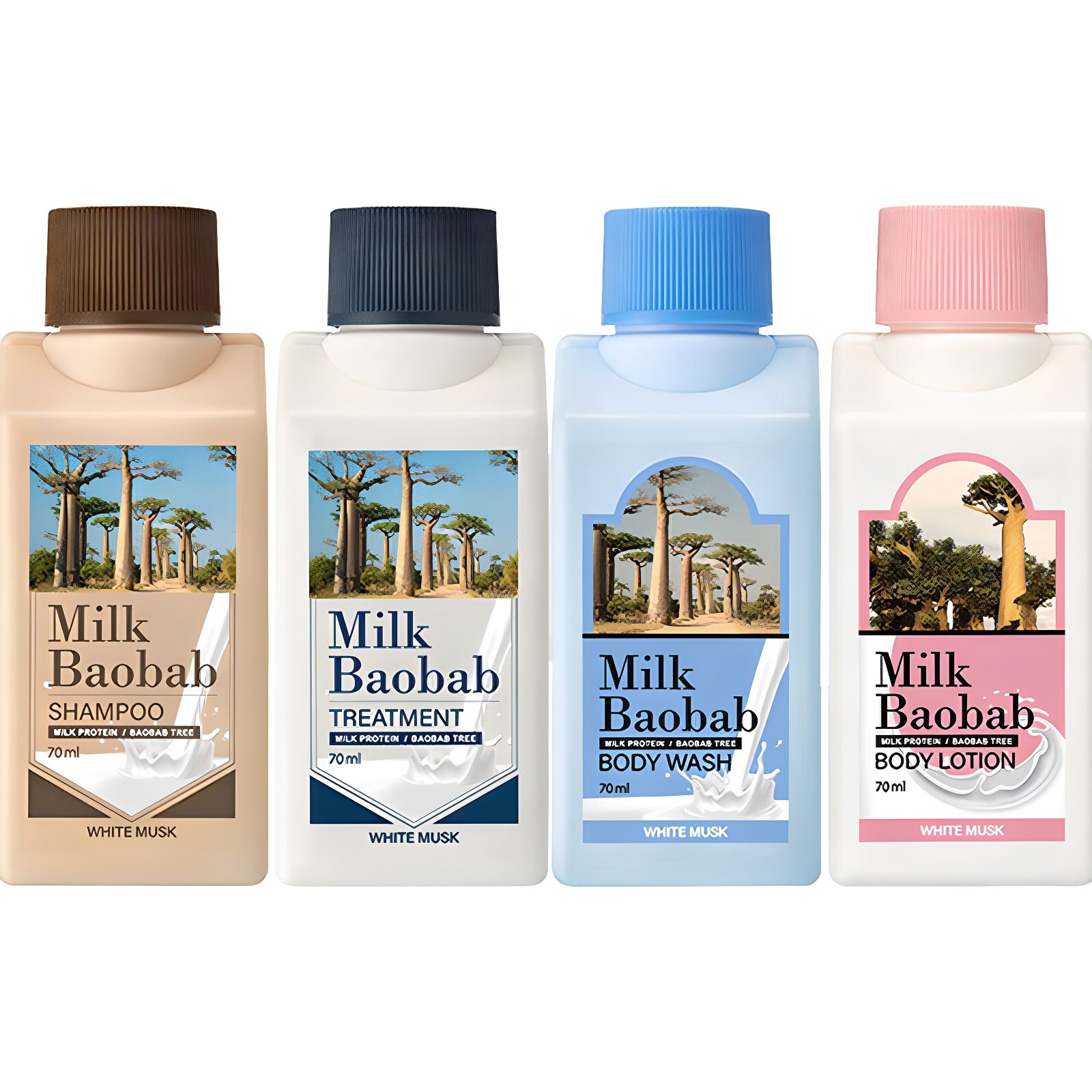 Milk Baobab White Musk Travel Kit 70ml 4 PCS / weak acidic(pH5~6) / White musk