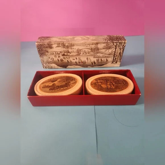Vintage AVON 1876 Winterscapes Special Occasion “Stay-Beautiful” Soaps