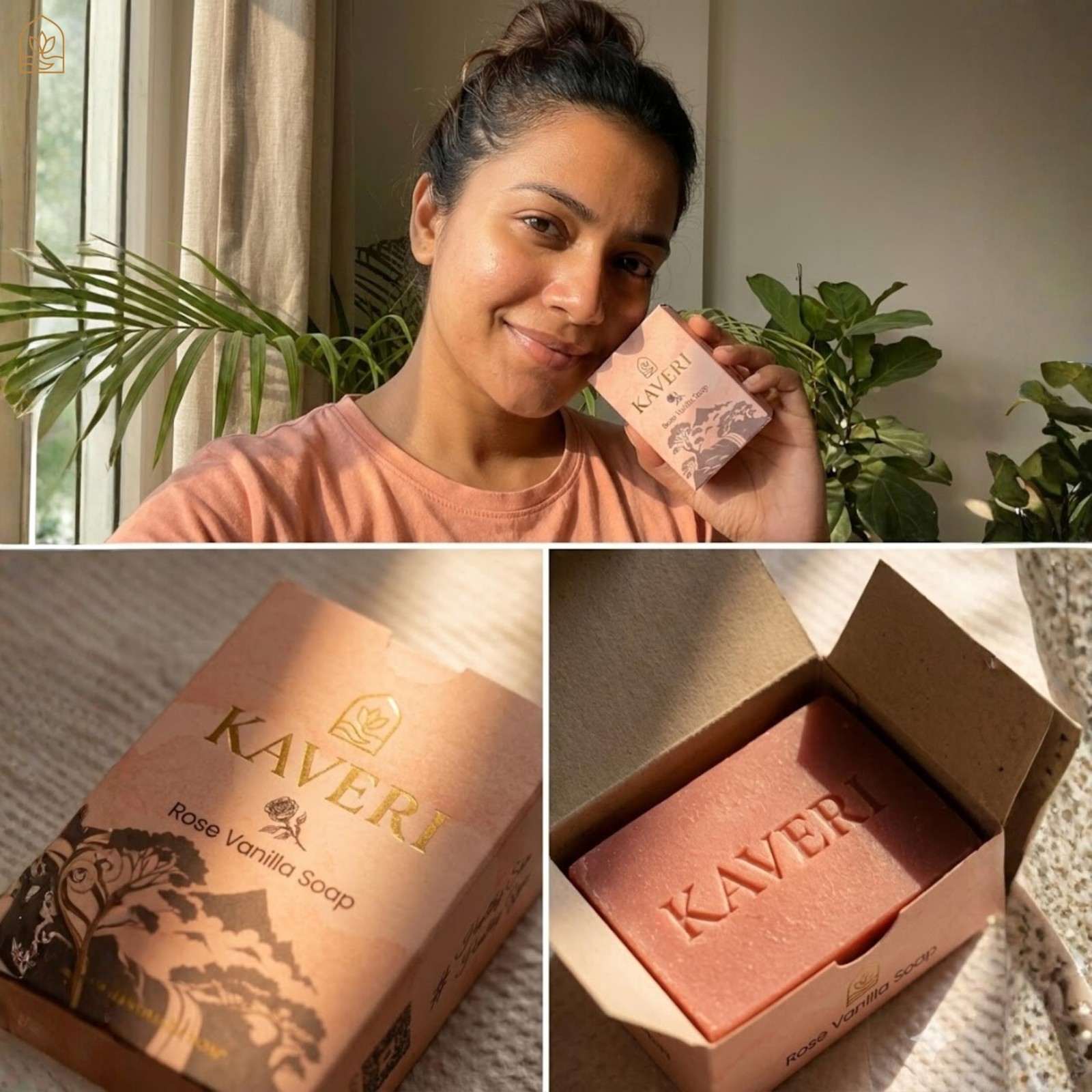 Rose Vanilla Soap Bar – Calming Handmade Bar Soap for Deep Hydration, Dry Ski…