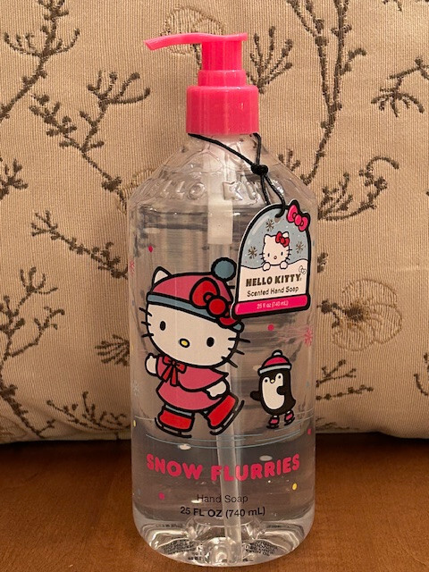 Hello Kitty WINTER skater figure ICE SKATING gift skates Hand Soap 25 OZ Sanrio
