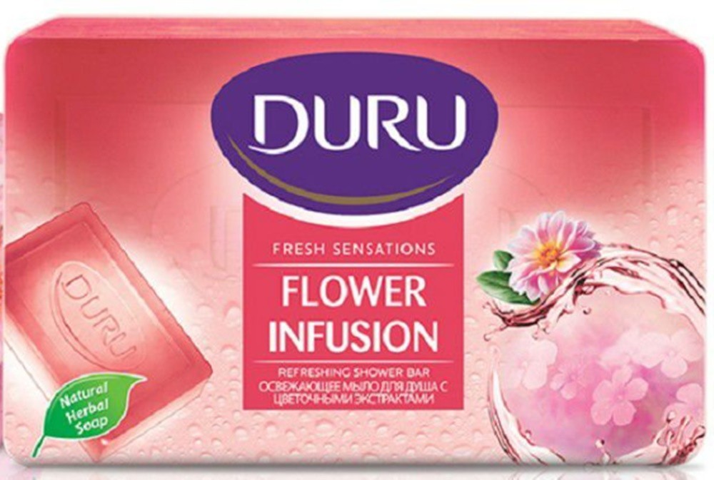 4xSoap DURU Fresh Sensation Flower Infusion 150g Moisturizing Floral Scent Bath