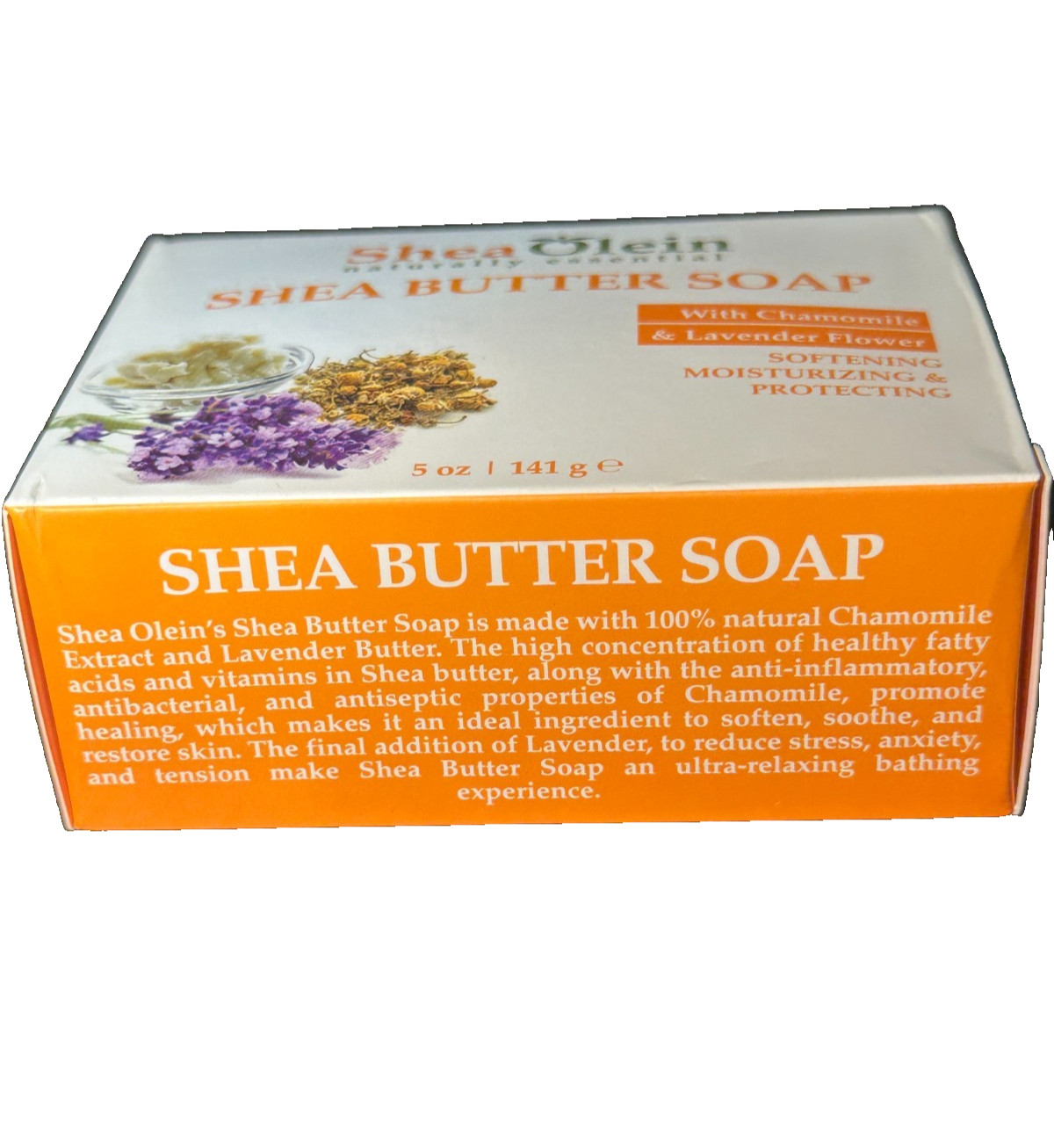 Shea Olein Shea Butter Soap with Chamomile & Lavender Flower 5oz 6 Bars
